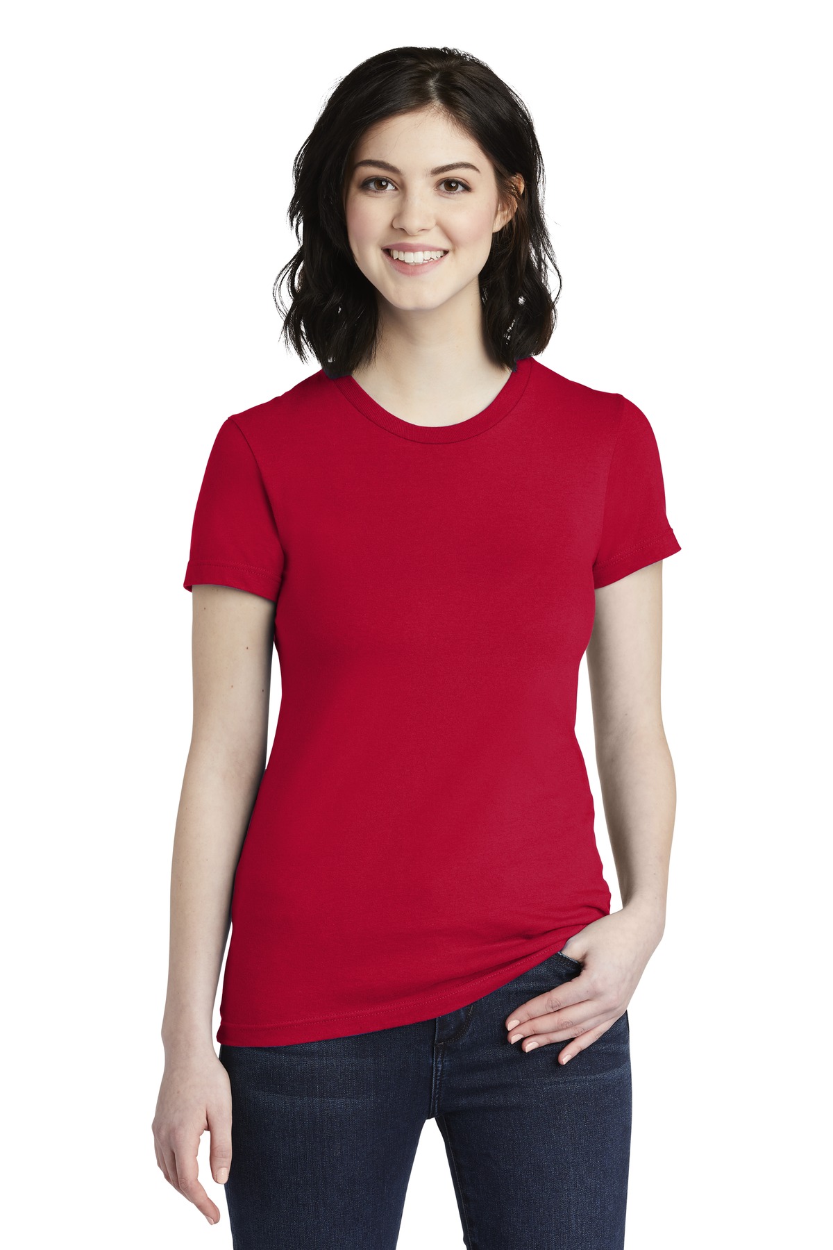  DISCONTINUED  American Apparel  &#174;  Women's Fine Jersey T-Shirt. 2102W