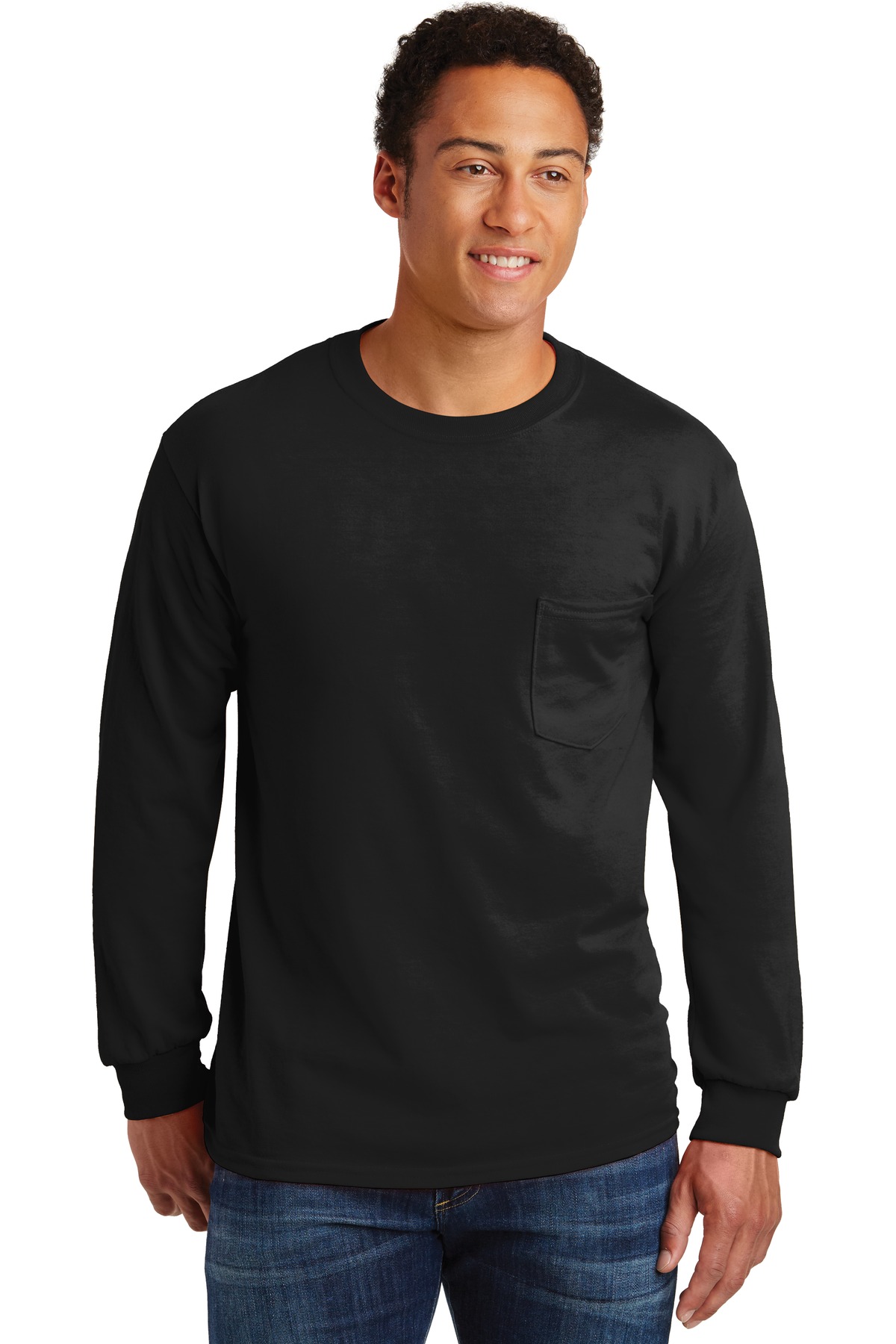Gildan &#174;  - Ultra Cotton &#174;  100% US Cotton Long Sleeve T-Shirt with Pocket.  2410