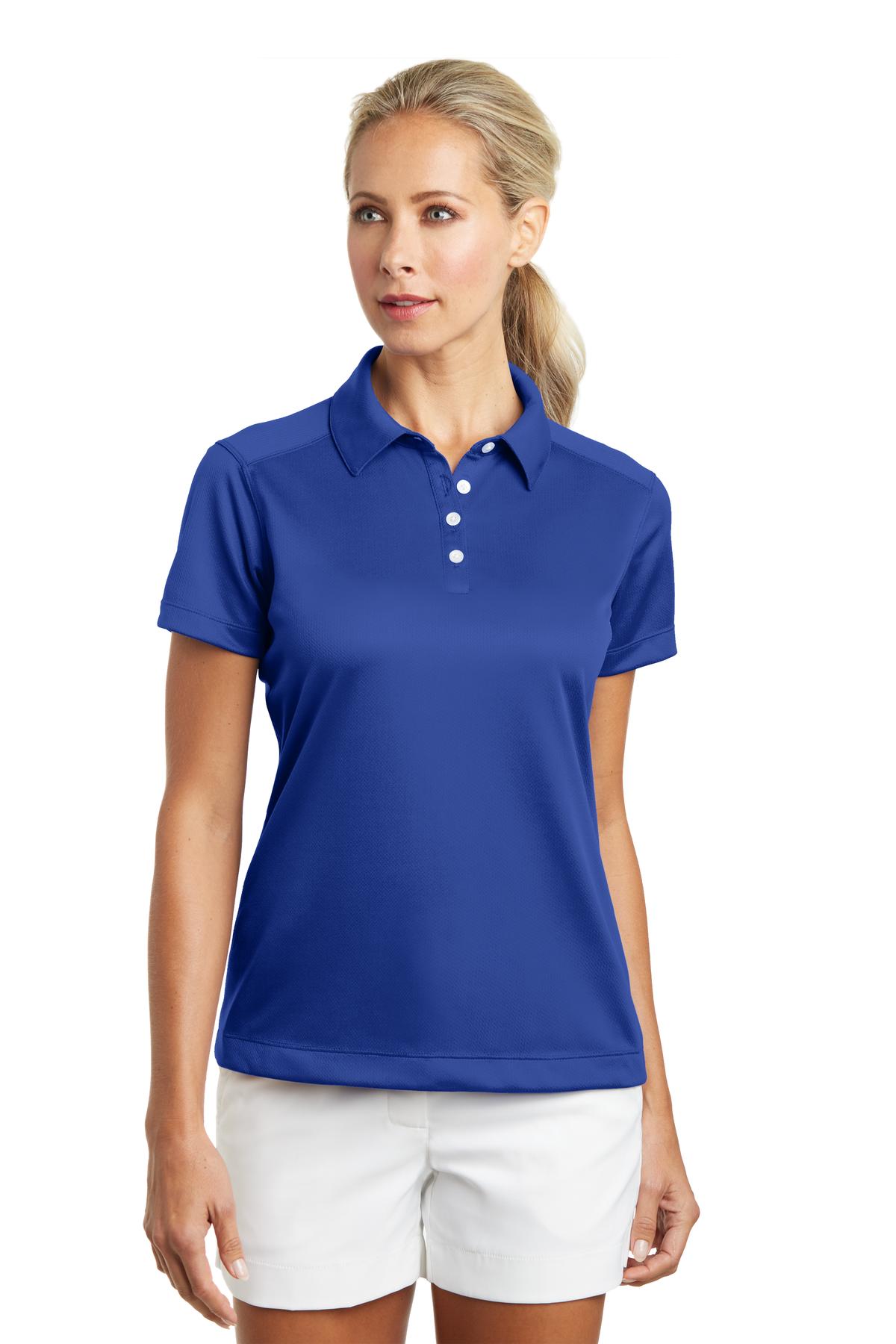  DISCONTINUED  Nike Ladies Dri-FIT Pebble Texture Polo. 354064