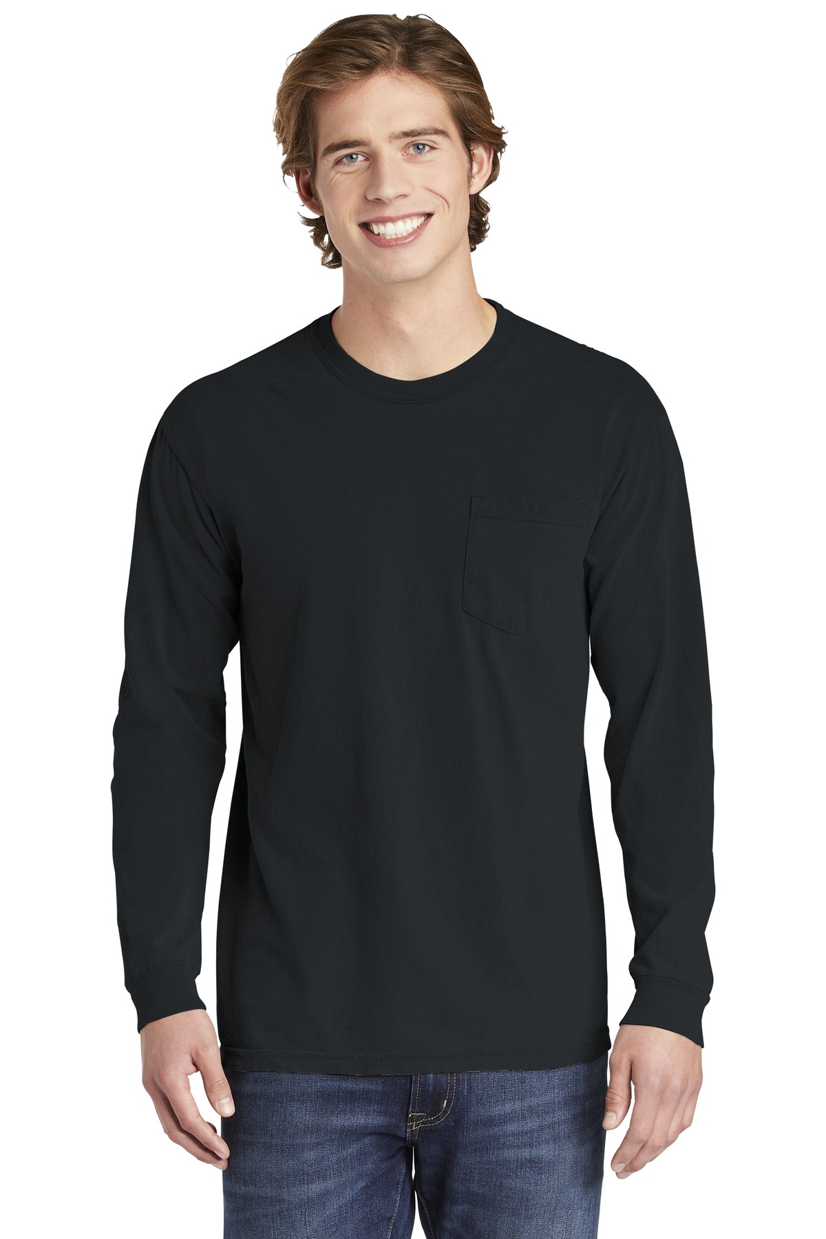 COMFORT COLORS  &#174;  Heavyweight Ring Spun Long Sleeve Pocket Tee. 4410