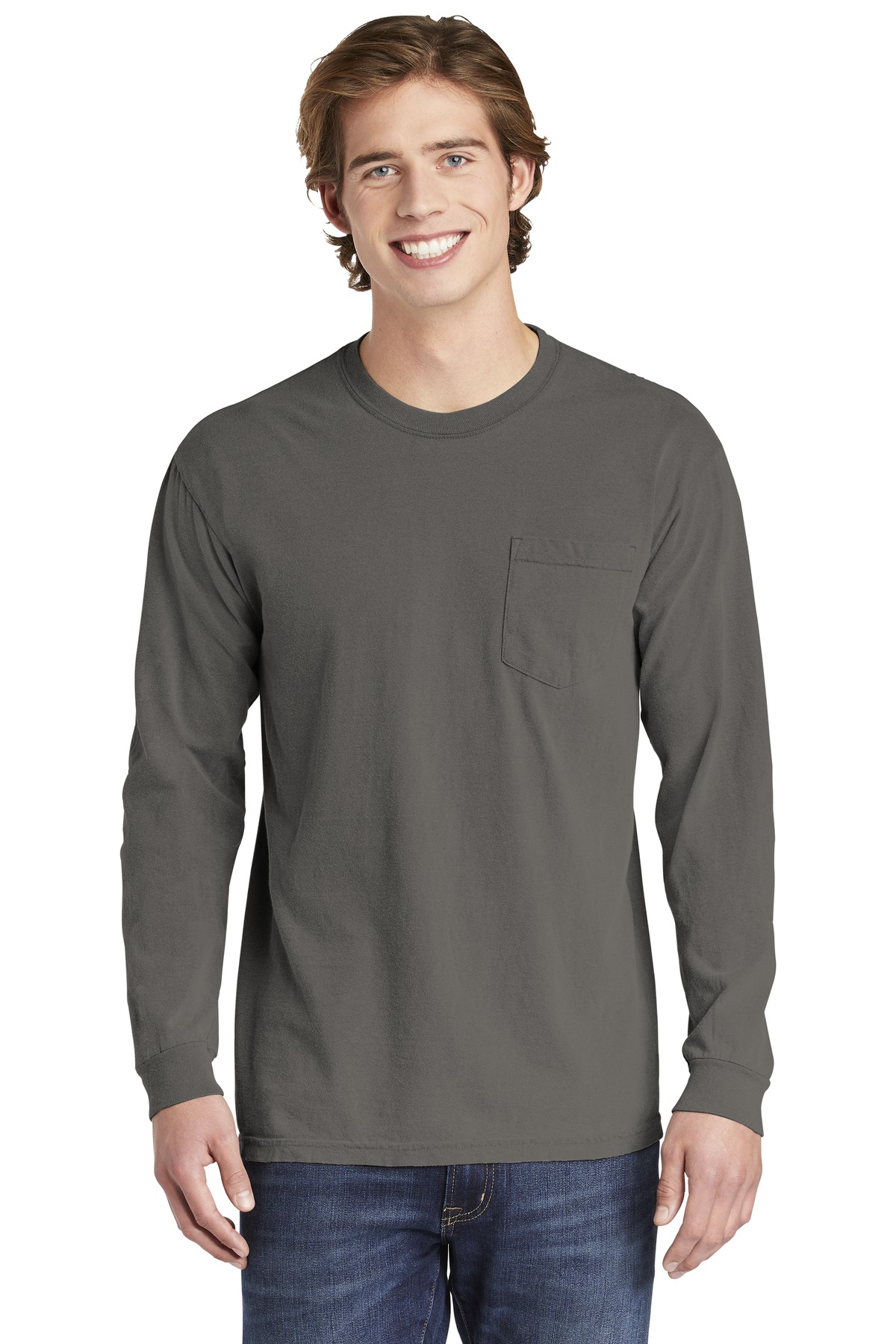 COMFORT COLORS  &#174;  Heavyweight Ring Spun Long Sleeve Pocket Tee. 4410