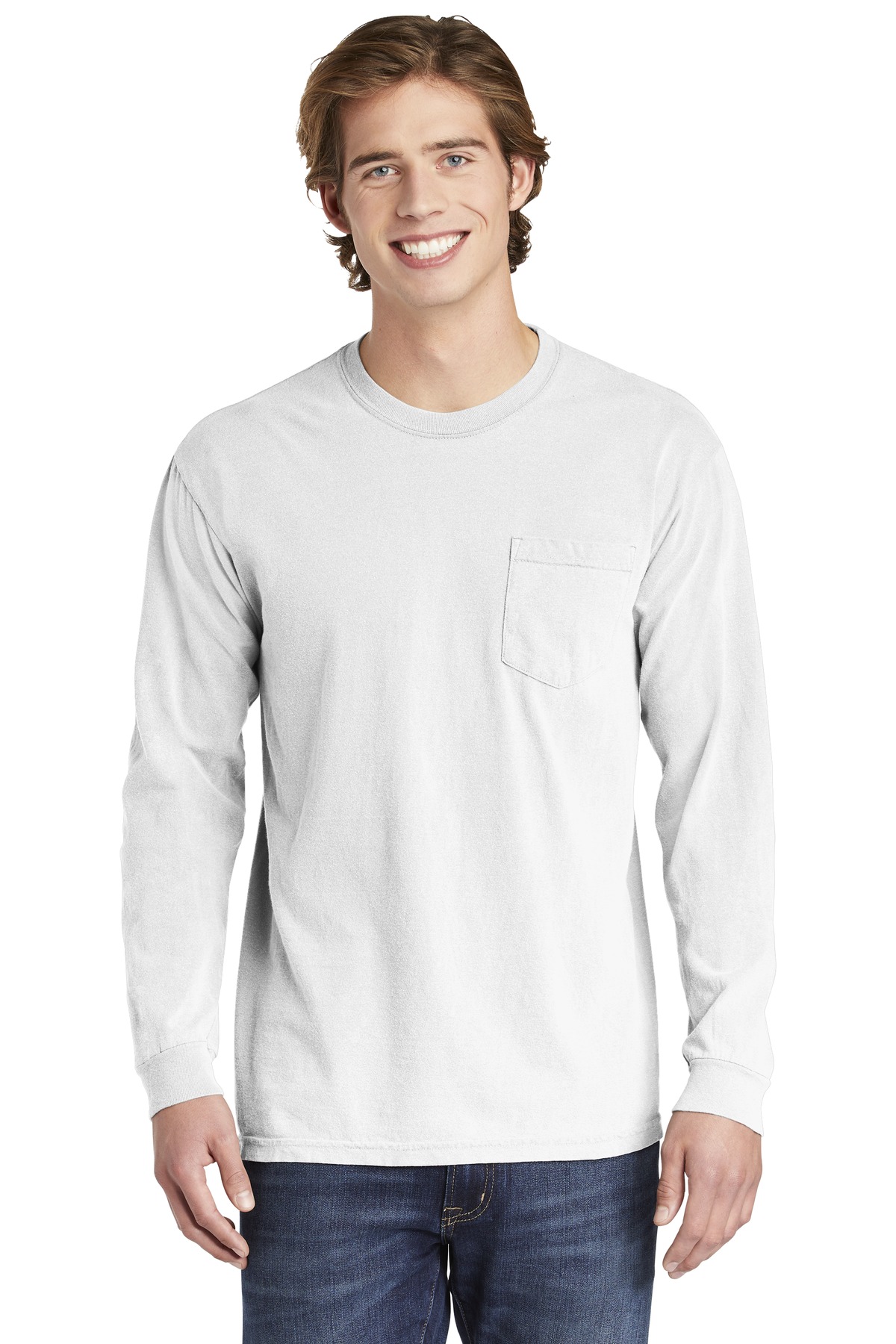 COMFORT COLORS  &#174;  Heavyweight Ring Spun Long Sleeve Pocket Tee. 4410