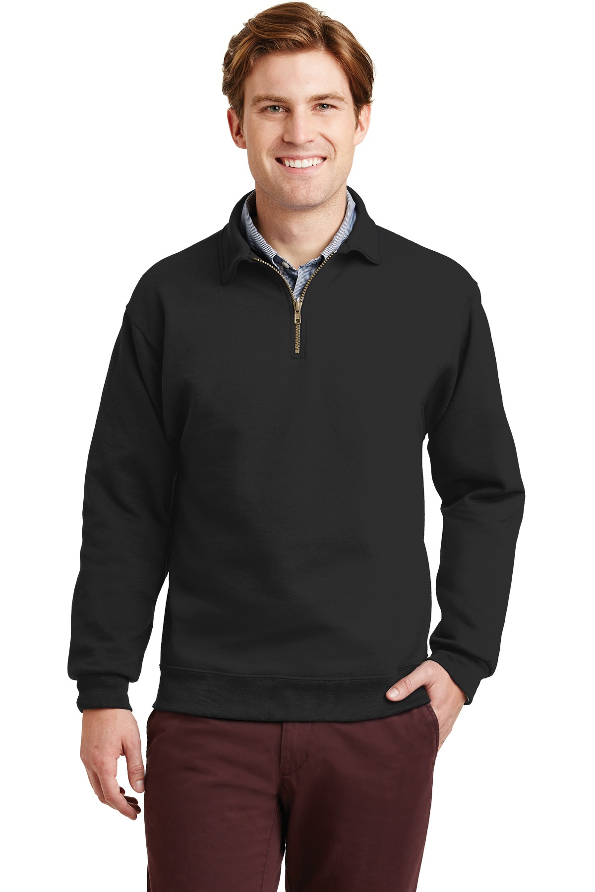 Jerzees &#174;  Super Sweats &#174;  NuBlend &#174;  - 1/4-Zip Sweatshirt with Cadet Collar.  4528M