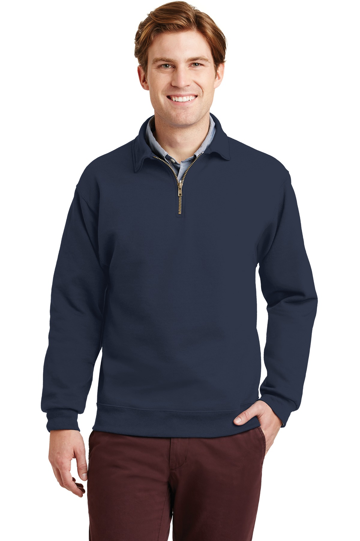 Jerzees &#174;  Super Sweats &#174;  NuBlend &#174;  - 1/4-Zip Sweatshirt with Cadet Collar.  4528M