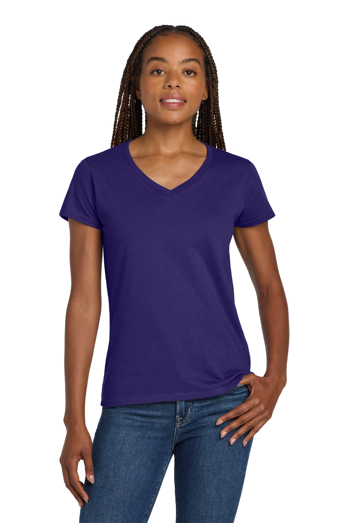 Gildan &#174;  Women's Heavy Cotton &#153;  100% Cotton V-Neck T-Shirt. 5V00L