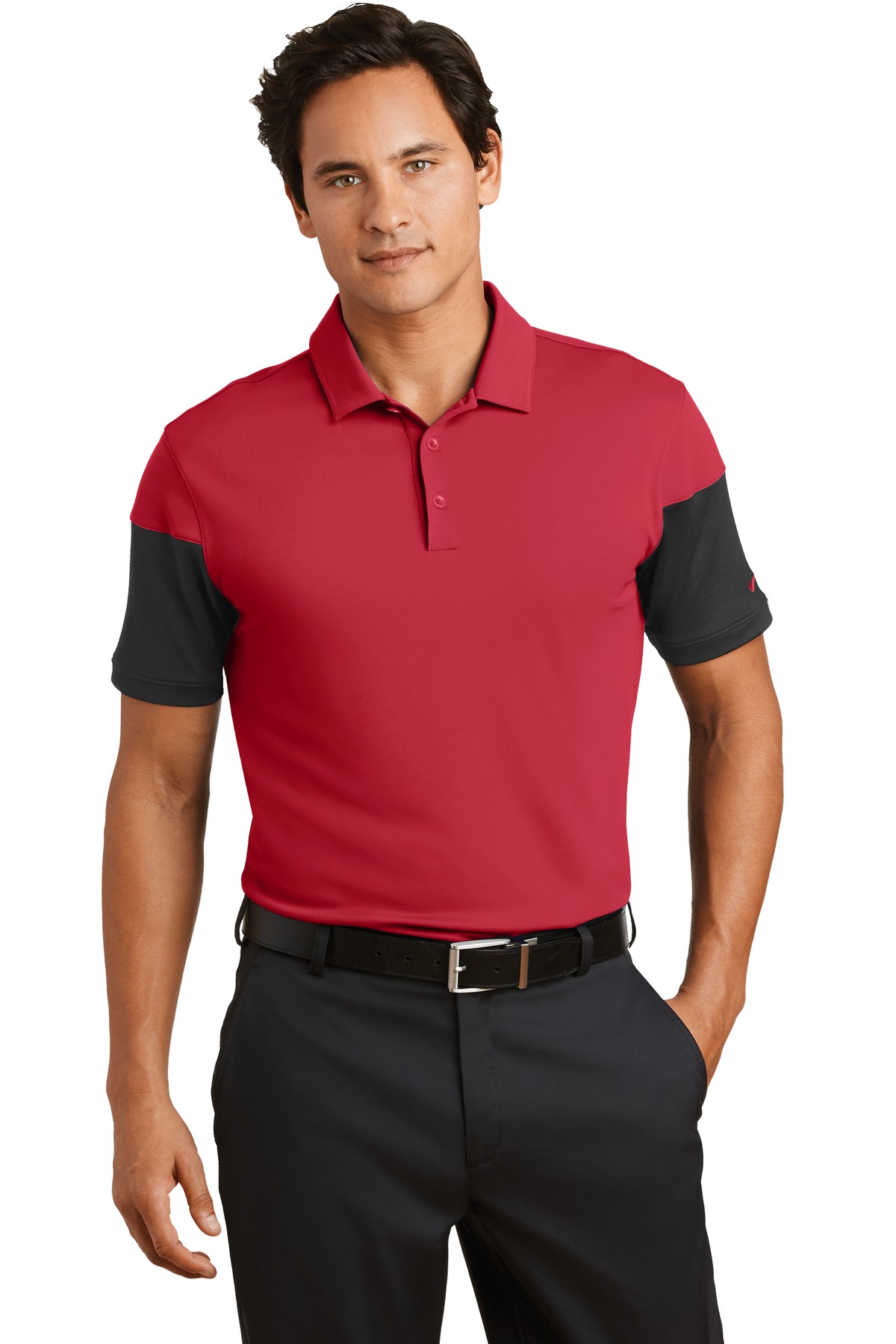  DISCONTINUED  Nike Dri-FIT Sleeve Colorblock Modern Fit Polo. 779802