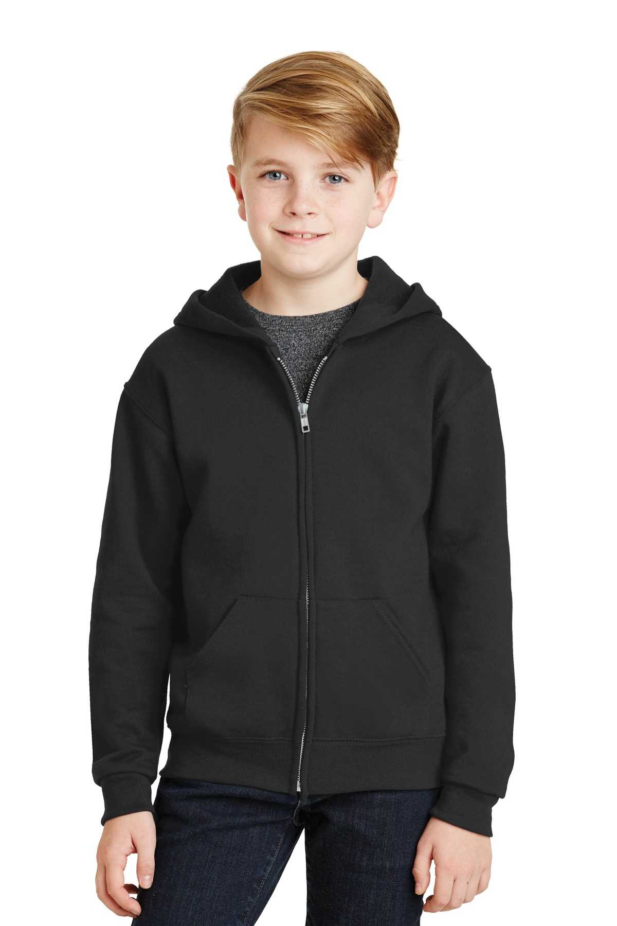 Jerzees &#174;  - Youth NuBlend &#174;  Full-Zip Hooded Sweatshirt.  993B