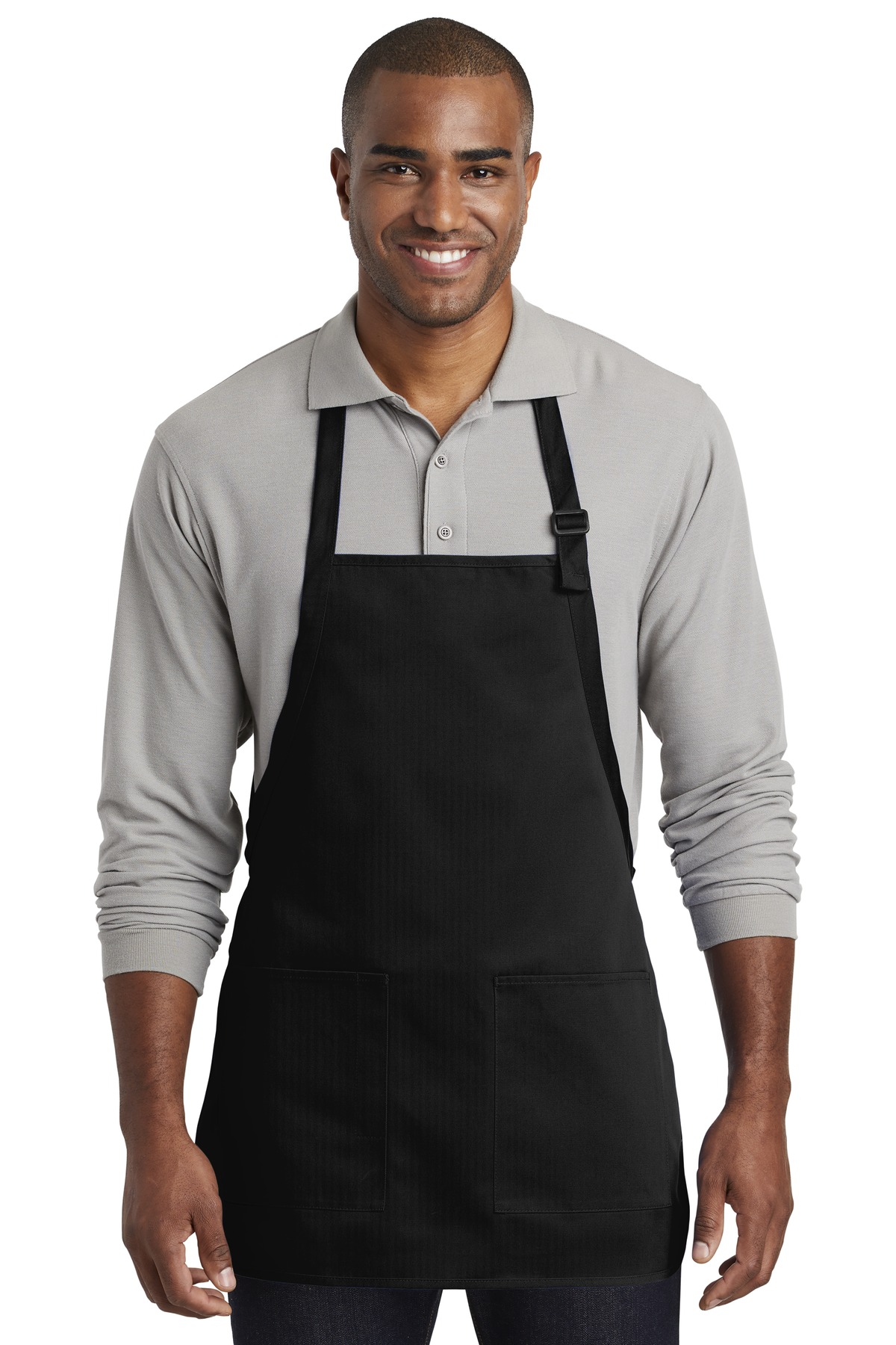 Port Authority  &#174;  Medium-Length Two-Pocket Bib Apron. A601