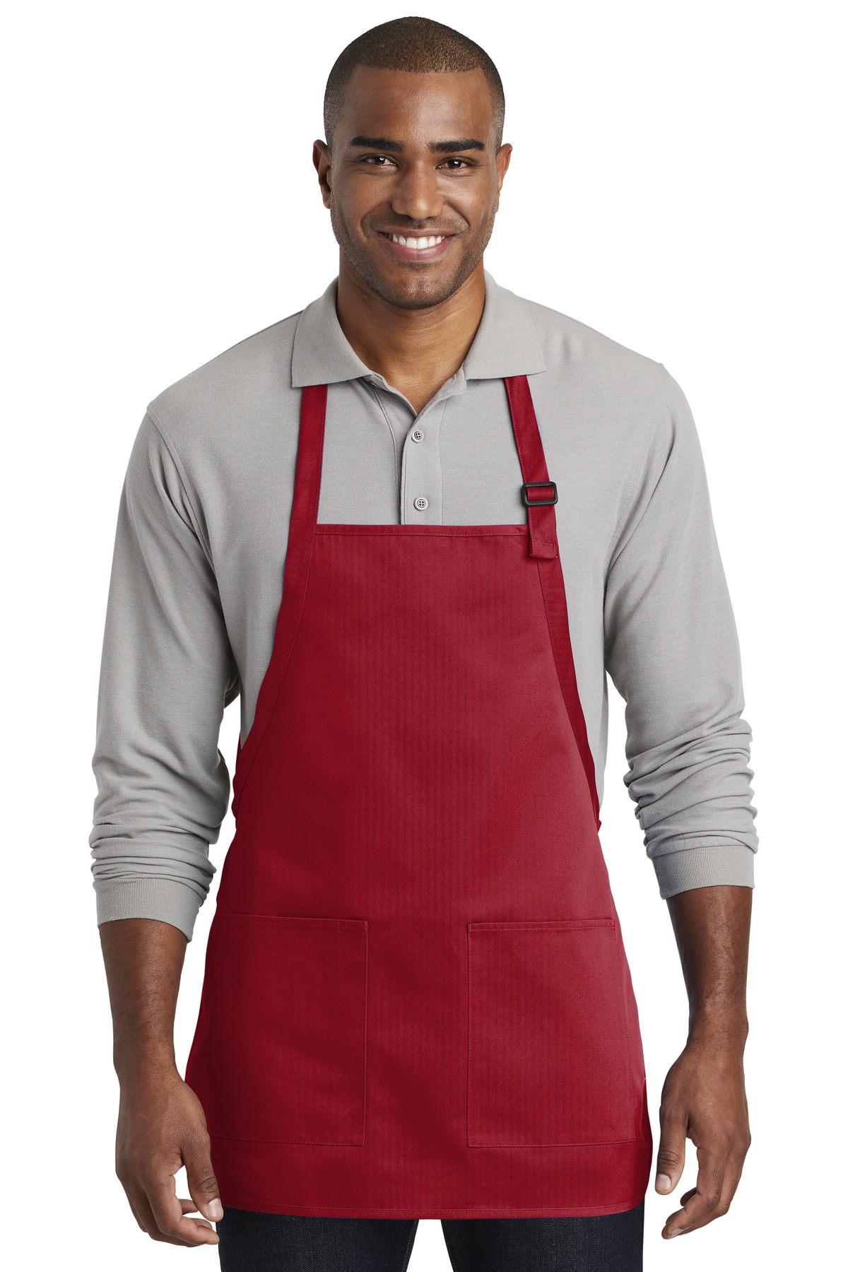 Port Authority  &#174;  Medium-Length Two-Pocket Bib Apron. A601