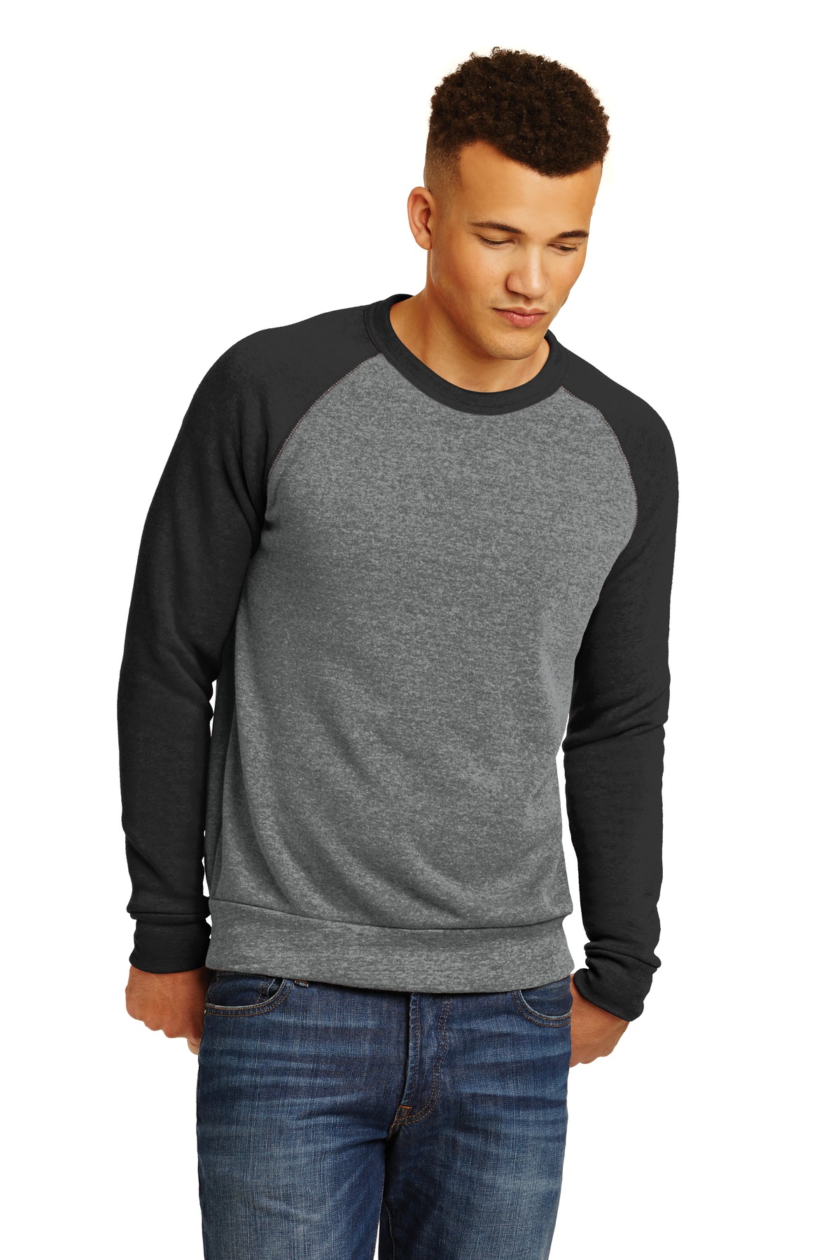  DISCONTINUED  Alternative Champ Colorblock Eco &#153; -Fleece Sweatshirt. AA32022