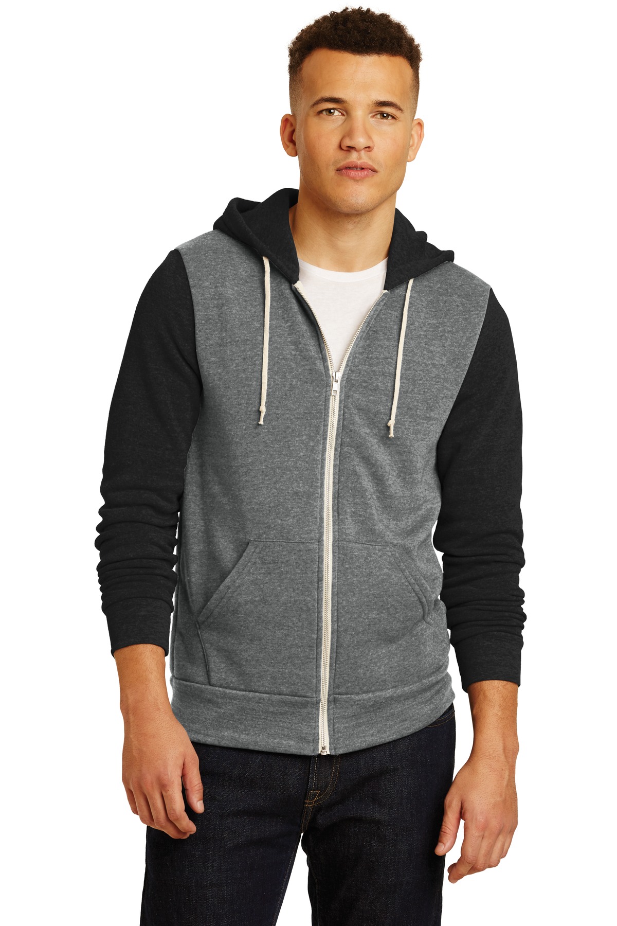  DISCONTINUED  Alternative Colorblock Rocky Eco &#153; -Fleece Zip Hoodie. AA32023