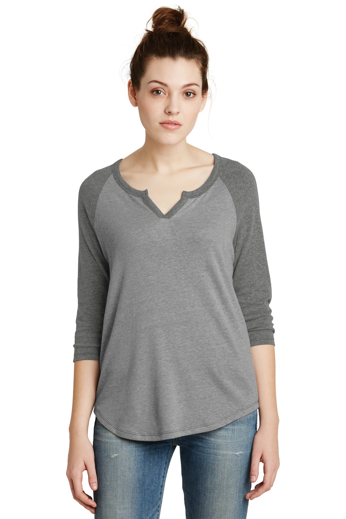  DISCONTINUED  Alternative Women's Outfield 3/4-Sleeve Vintage 50/50 Tee. AA5060