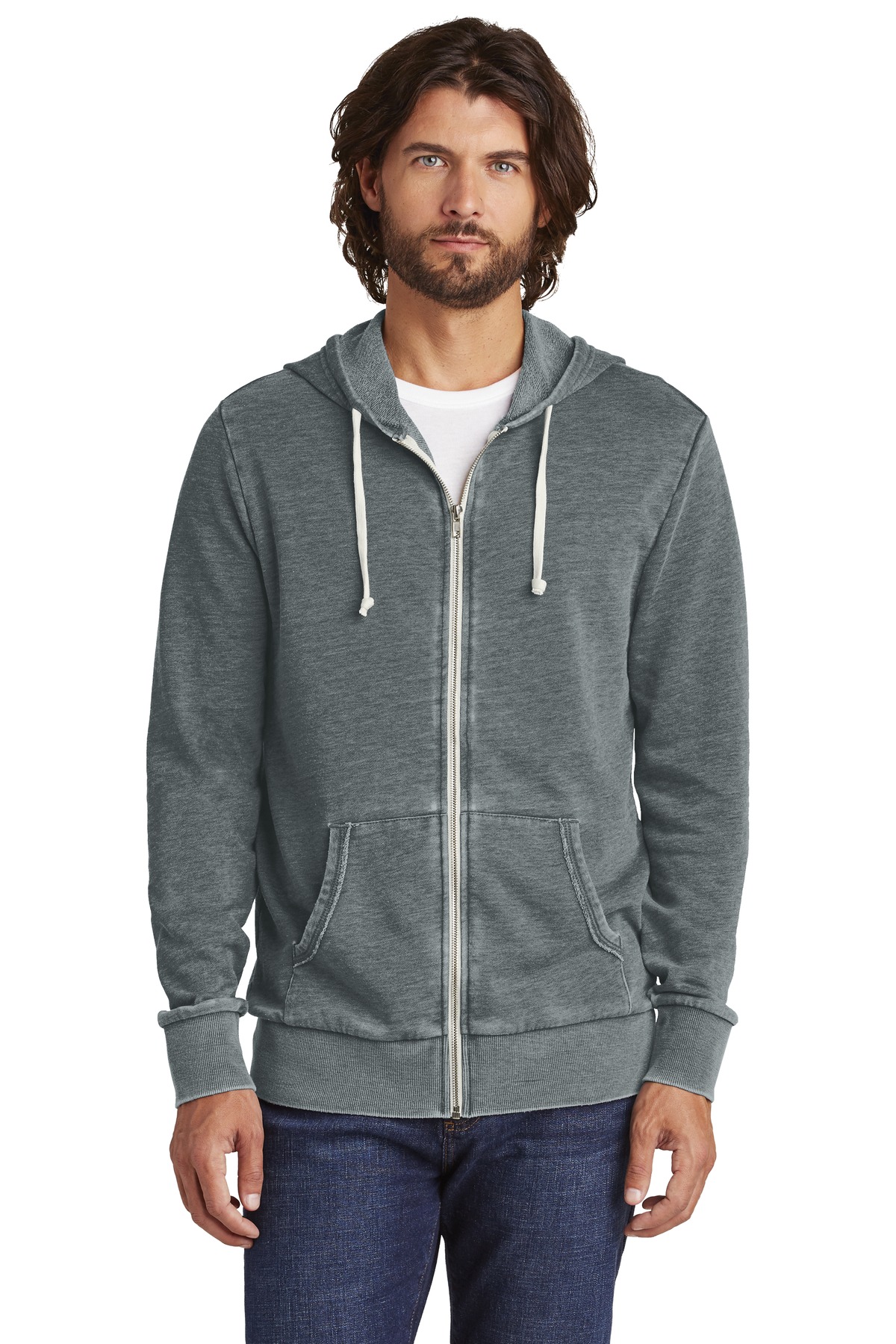  DISCONTINUED  Alternative Burnout Laid-Back Zip Hoodie. AA8636