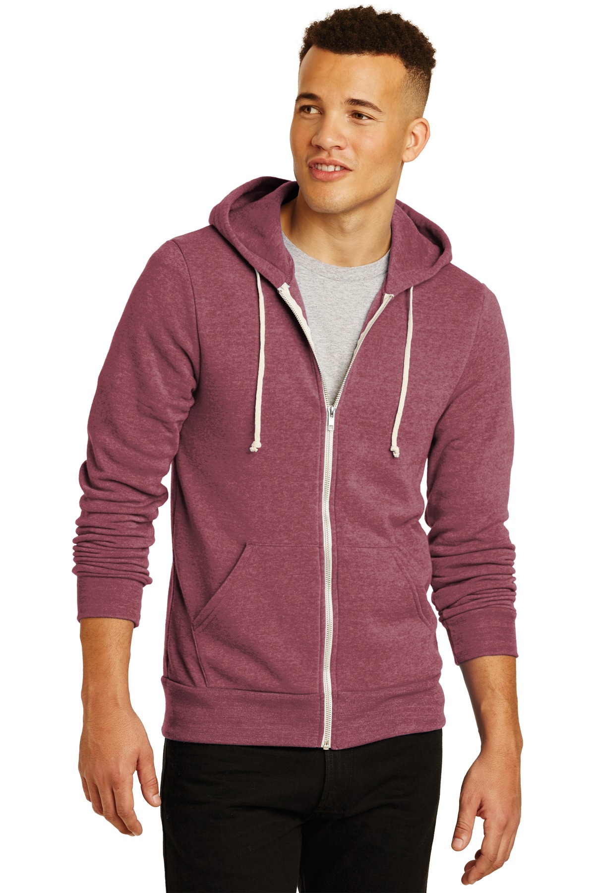  DISCONTINUED  Alternative  Rocky Eco &#153; -Fleece Zip Hoodie. AA9590