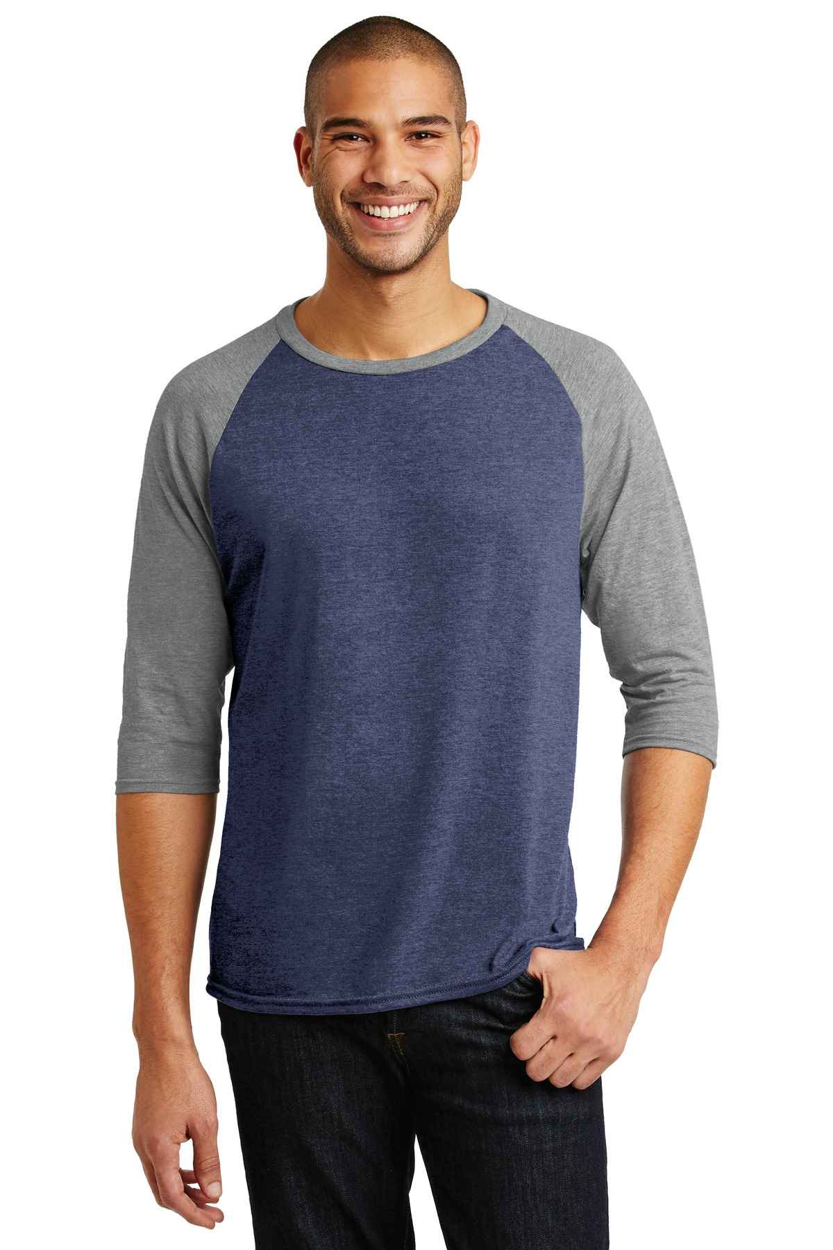  DISCONTINUED  Anvil &#174;  Tri-Blend 3/4-Sleeve Raglan Tee. AN6755