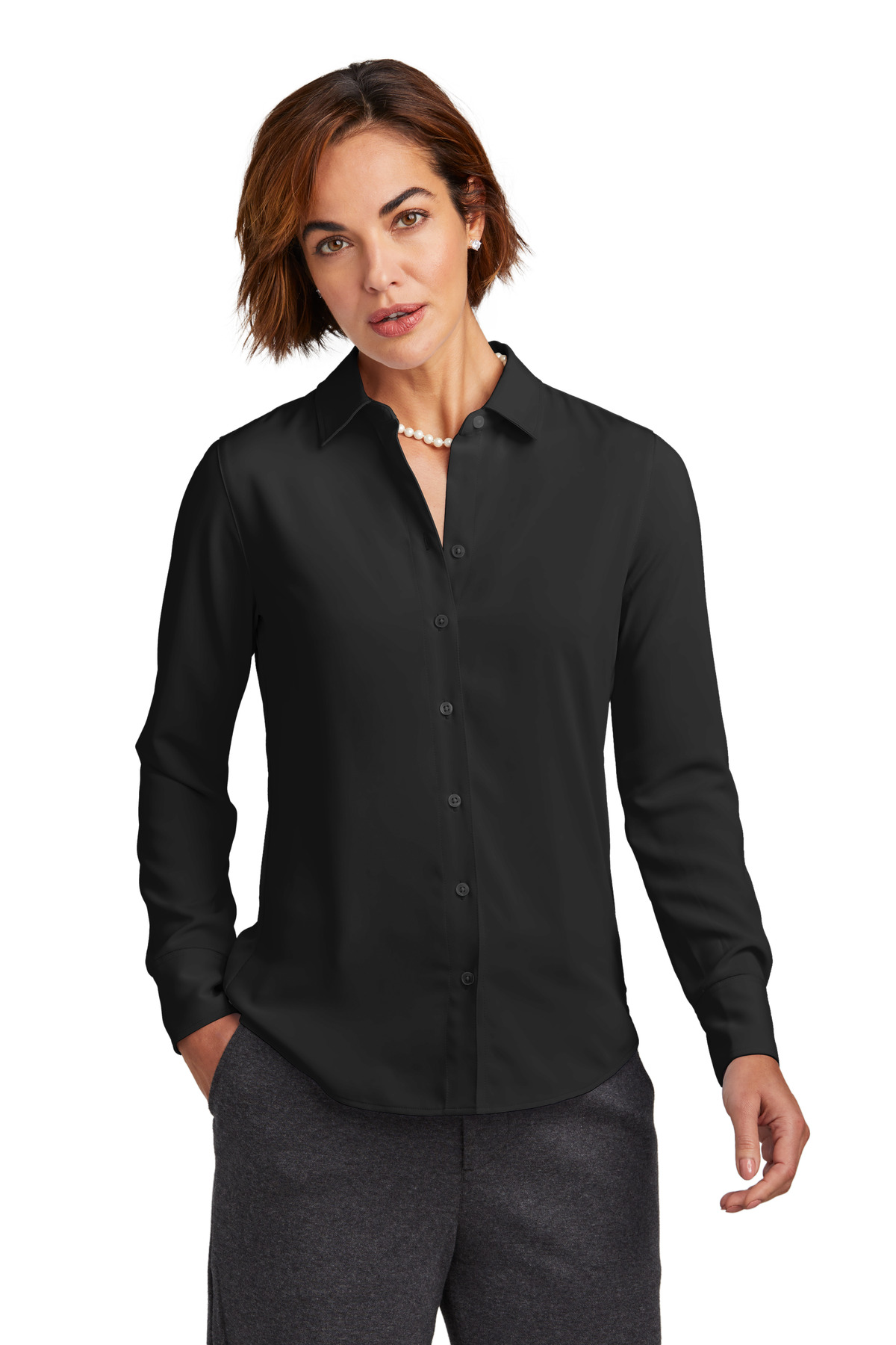 Brooks Brothers &#174;  Women's Full-Button Satin Blouse BB18007