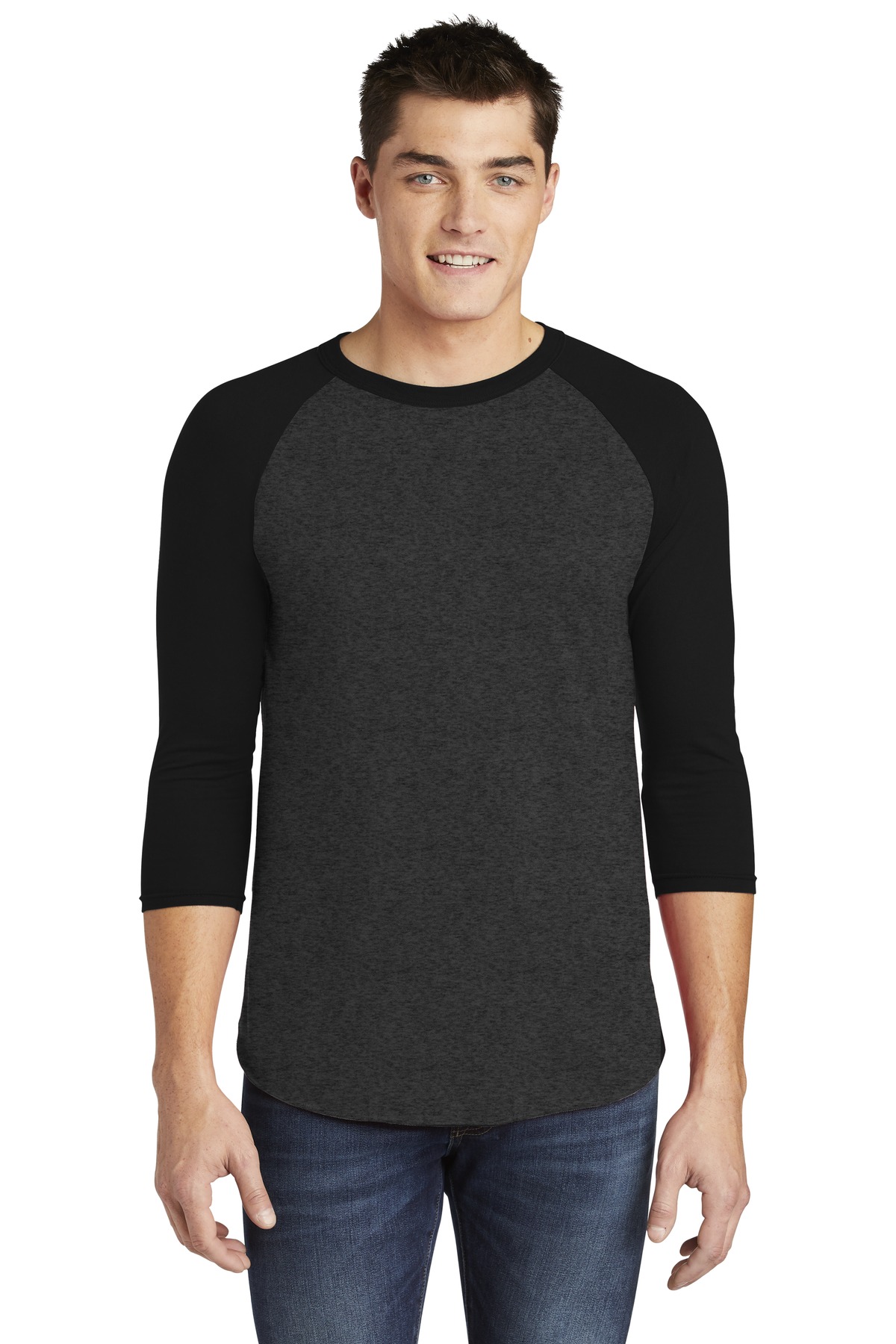  DISCONTINUED  American Apparel  &#174;  Poly-Cotton 3/4-Sleeve Raglan T-Shirt. BB453W