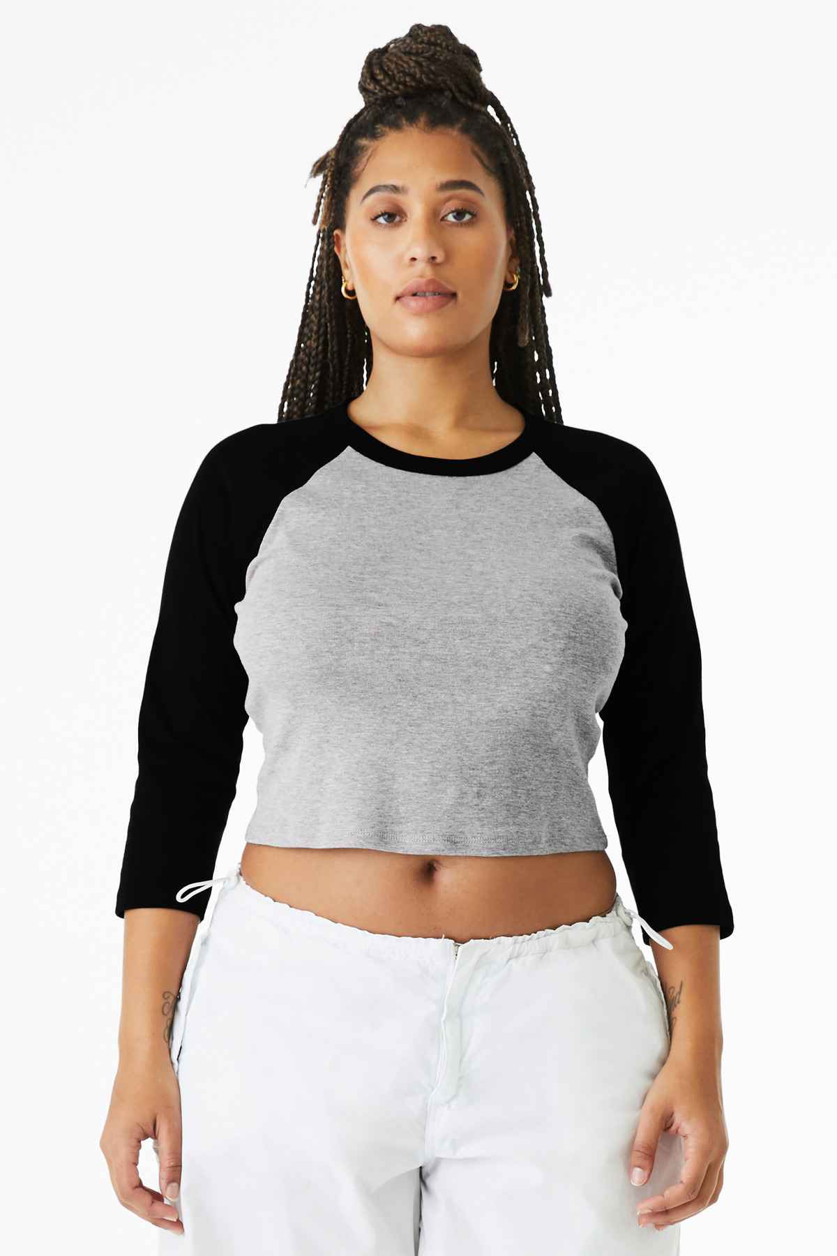 BELLA+CANVAS &#174;  Women's Micro Rib 3/4 Raglan Baby Tee BC1200