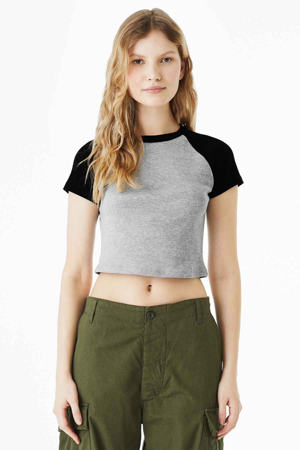 BELLA+CANVAS &#174;  Women's Micro Rib Raglan Baby Tee BC1201