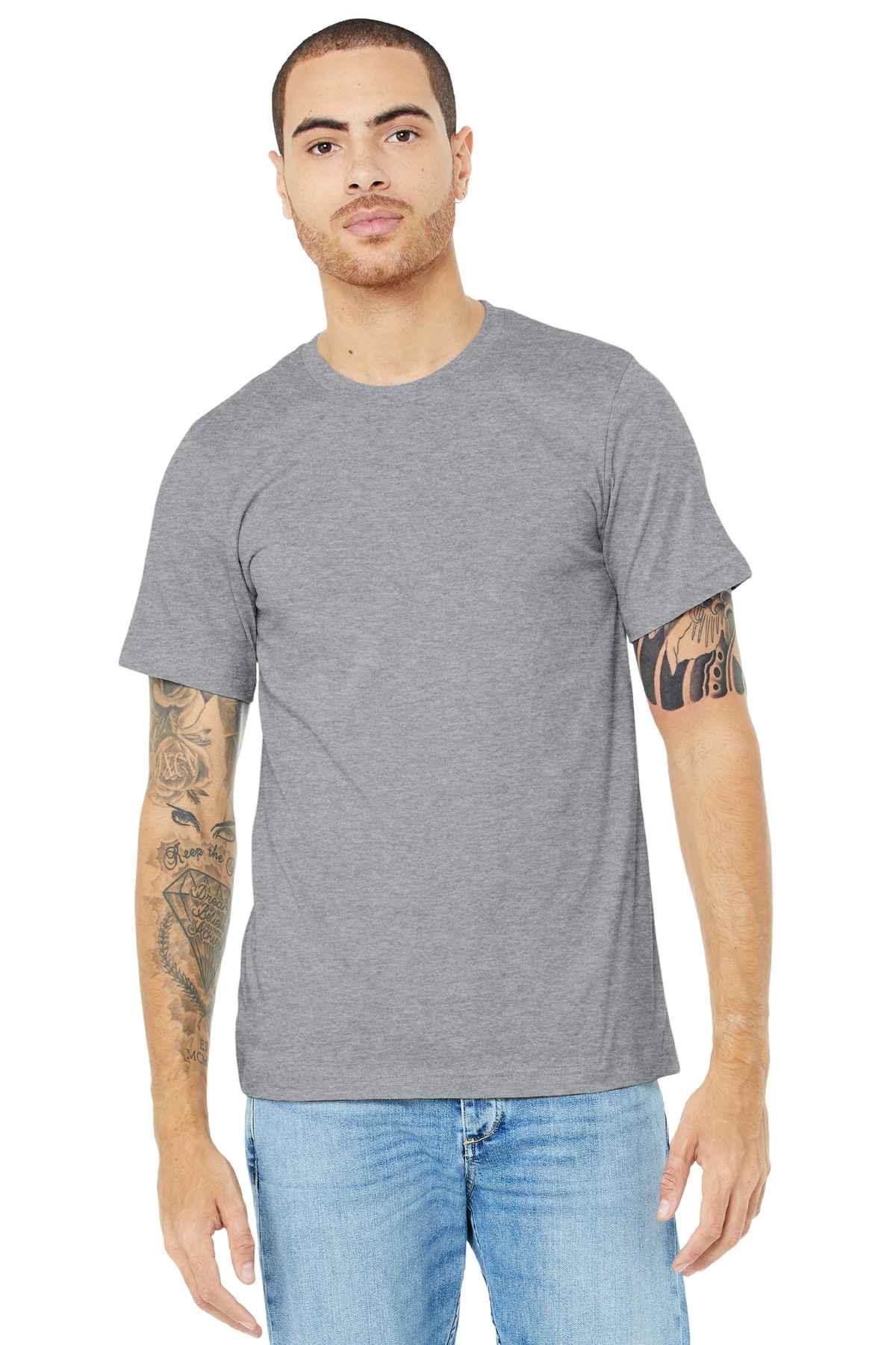 BELLA+CANVAS  &#174;  Unisex Heather CVC Short Sleeve Tee. BC3001CVC