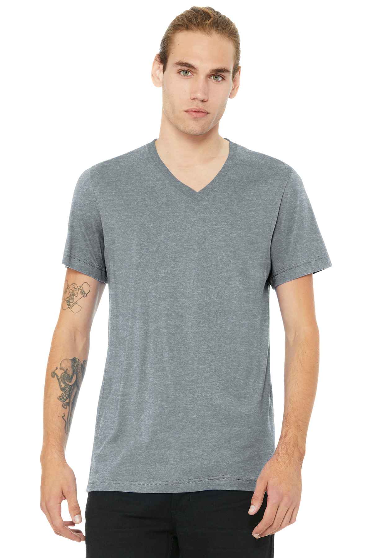 BELLA+CANVAS &#174;  Unisex Heather CVC V-Neck Tee BC3005CVC
