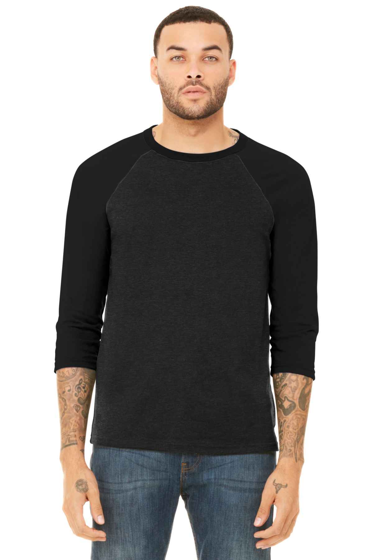 BELLA+CANVAS  &#174;  Unisex 3/4-Sleeve Baseball Tee. BC3200