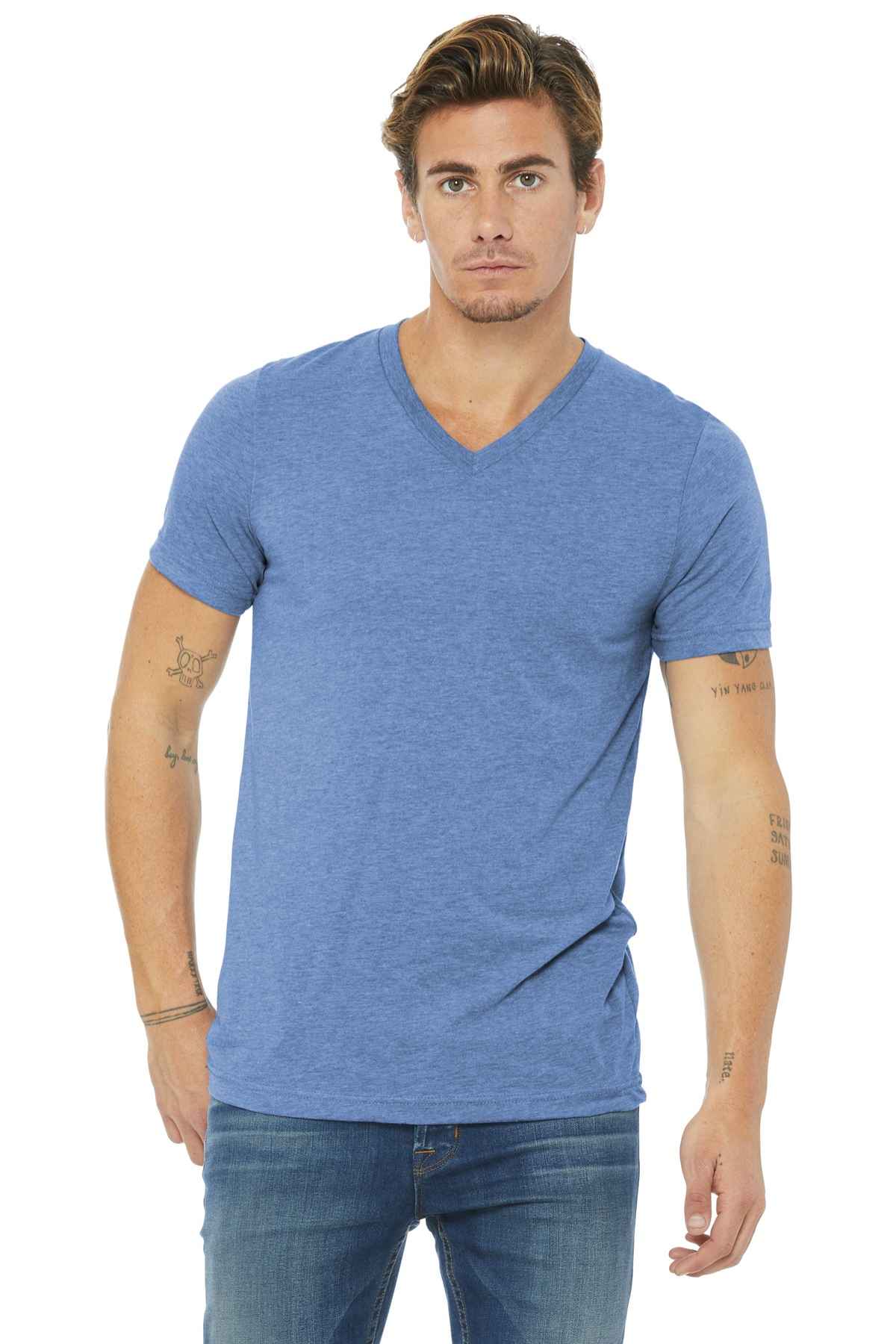 BELLA+CANVAS  &#174;  Unisex Triblend Short Sleeve V-Neck Te. BC3415