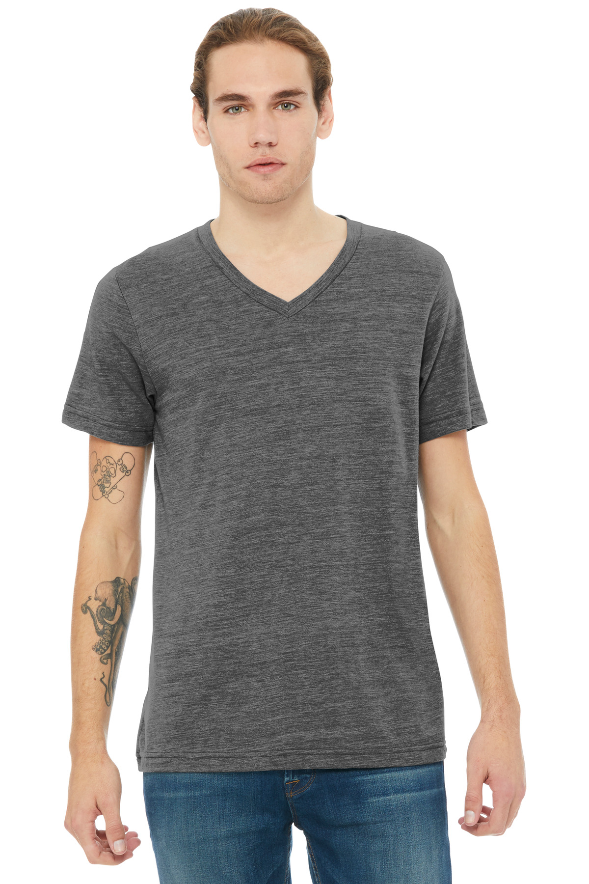 BELLA+CANVAS &#174;  Unisex Textured Jersey V-Neck Tee BC3655