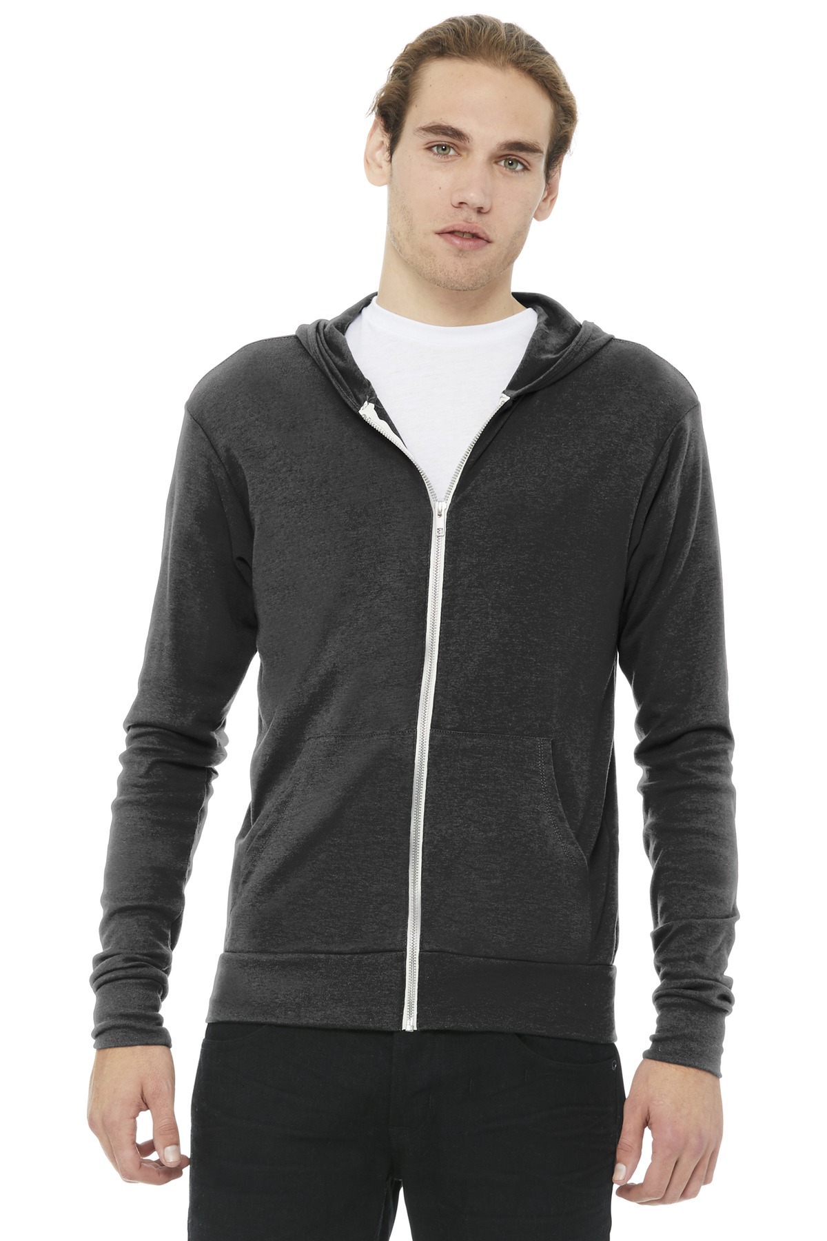 BELLA+CANVAS  &#174;  Unisex Triblend Full-Zip Lightweight Hoodie. BC3939