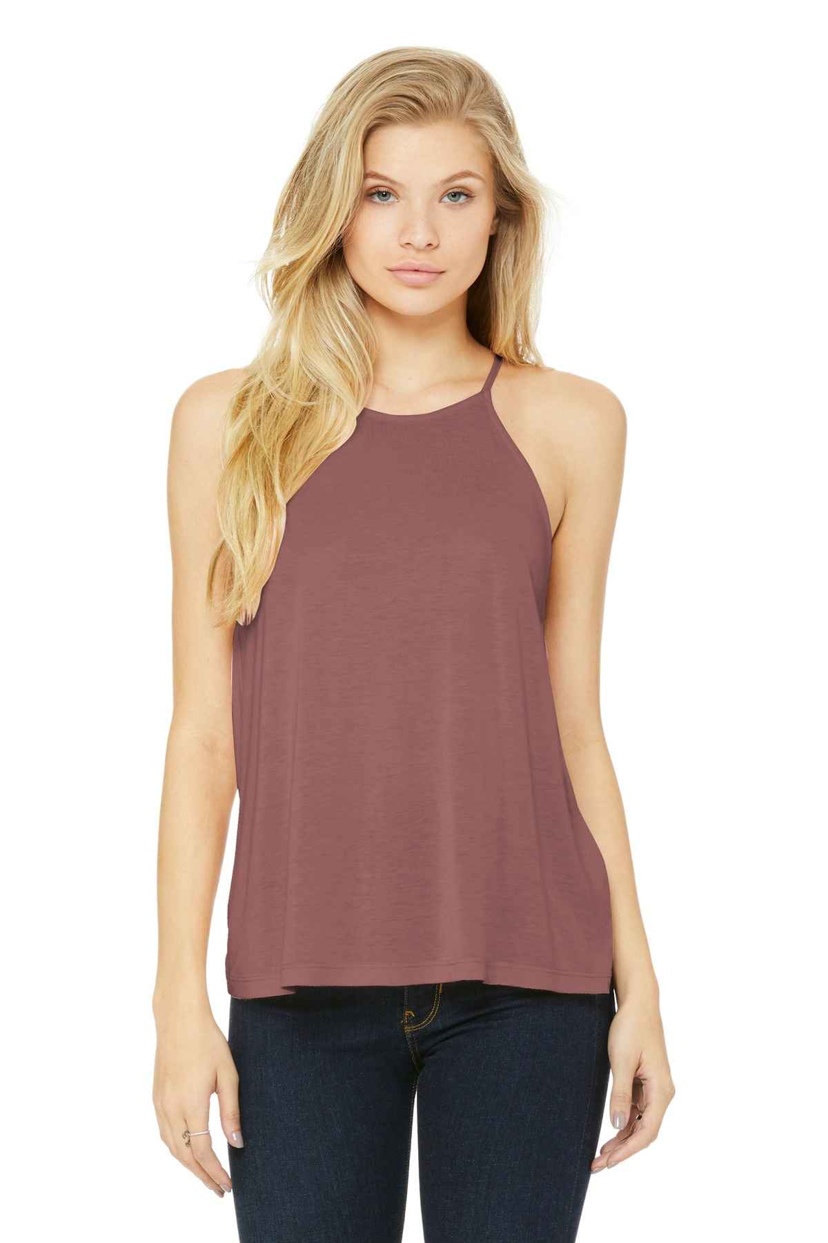  DISCONTINUED  BELLA+CANVAS  &#174;  Women's Flowy High-Neck Tank. BC8809