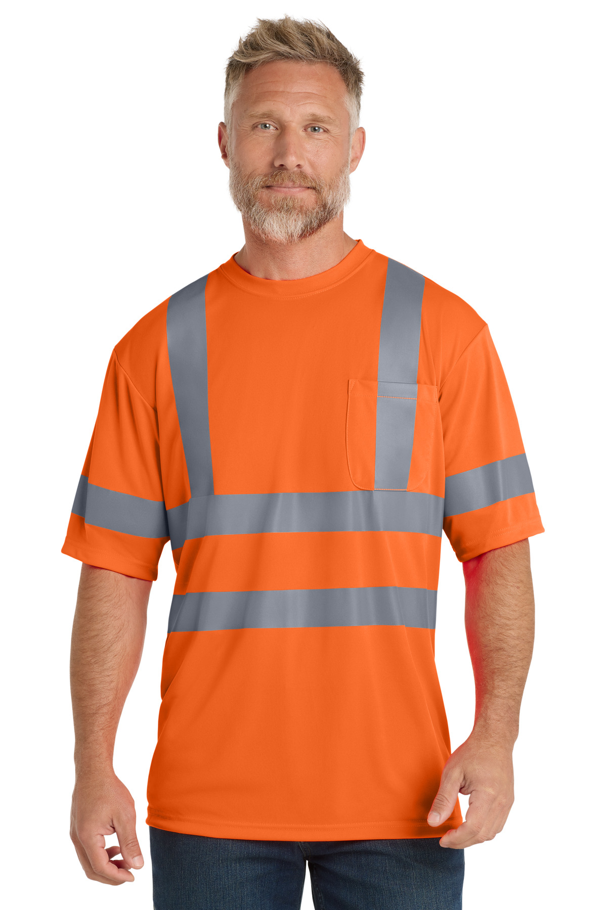 CornerStone &#174;  - ANSI 107 Class 3 Short Sleeve Snag-Resistant Reflective T-Shirt. CS408