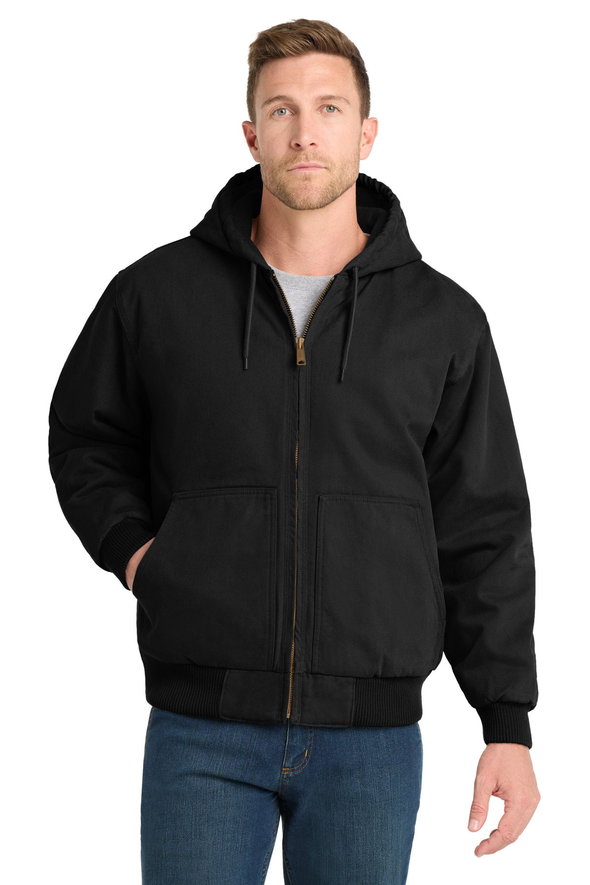 CornerStone &#174;  Washed Duck Cloth Insulated Hooded Work Jacket. CSJ41