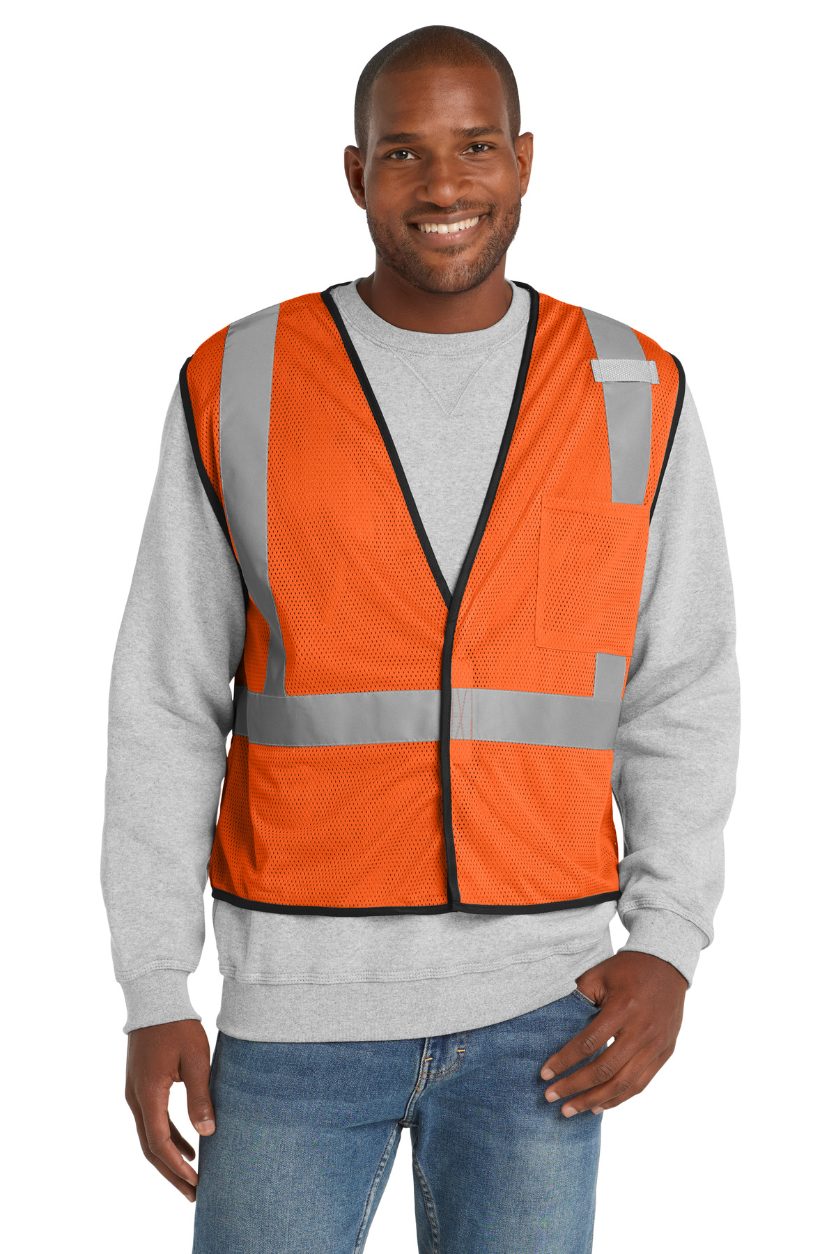 CornerStone  &#174;  ANSI 107 Class 2 Economy Mesh One-Pocket Vest. CSV100