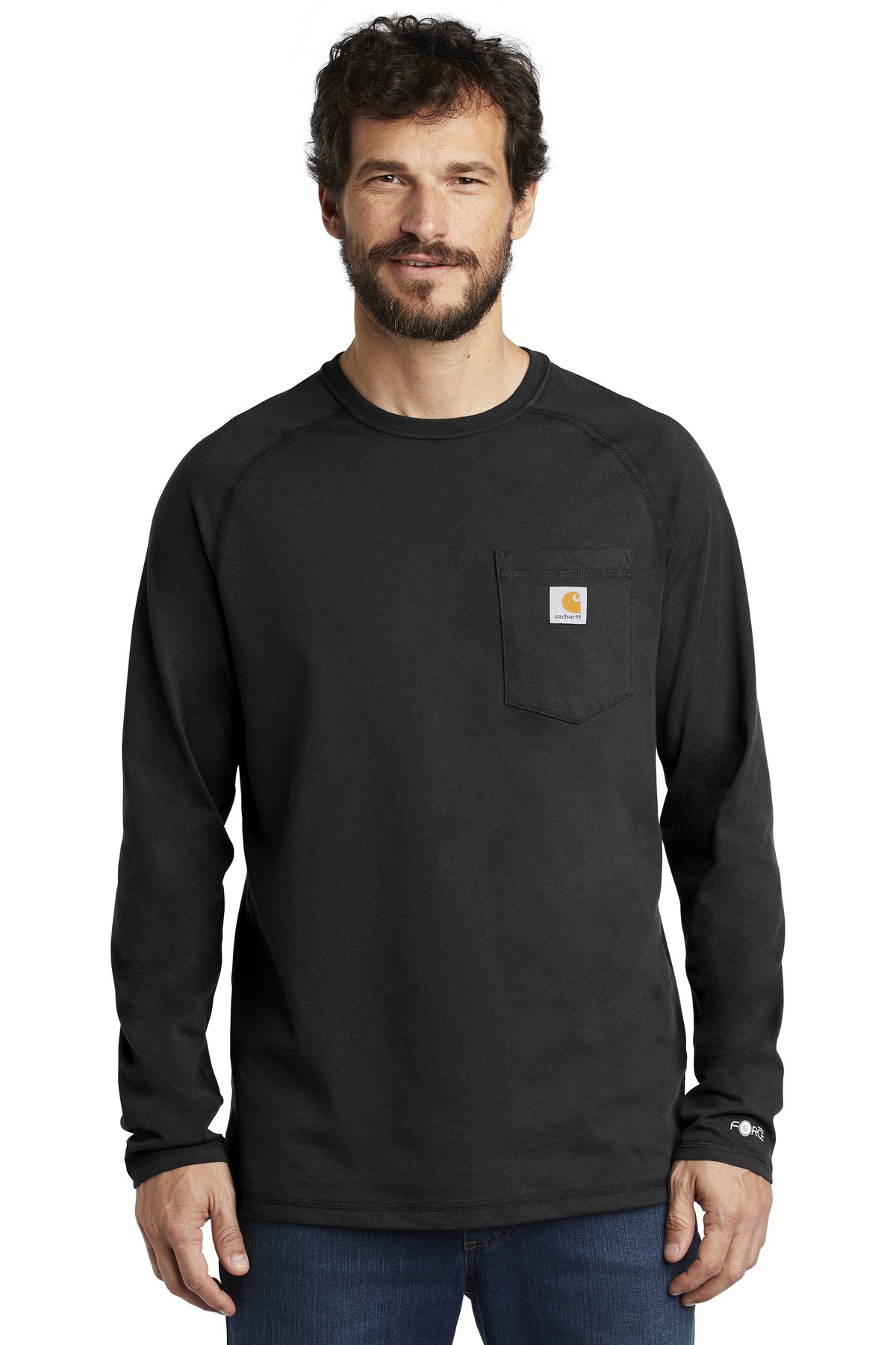  DISCONTINUED  Carhartt Force  &#174;  Cotton Delmont Long Sleeve T-Shirt. CT100393