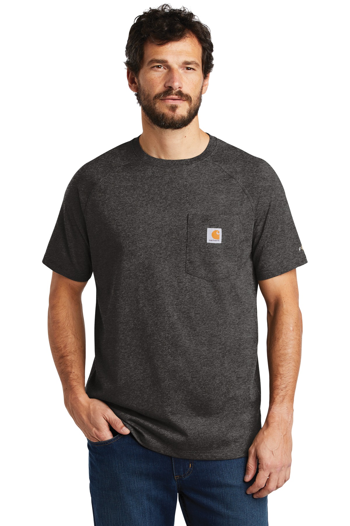  DISCONTINUED  Carhartt Force  &#174;  Cotton Delmont Short Sleeve T-Shirt. CT100410