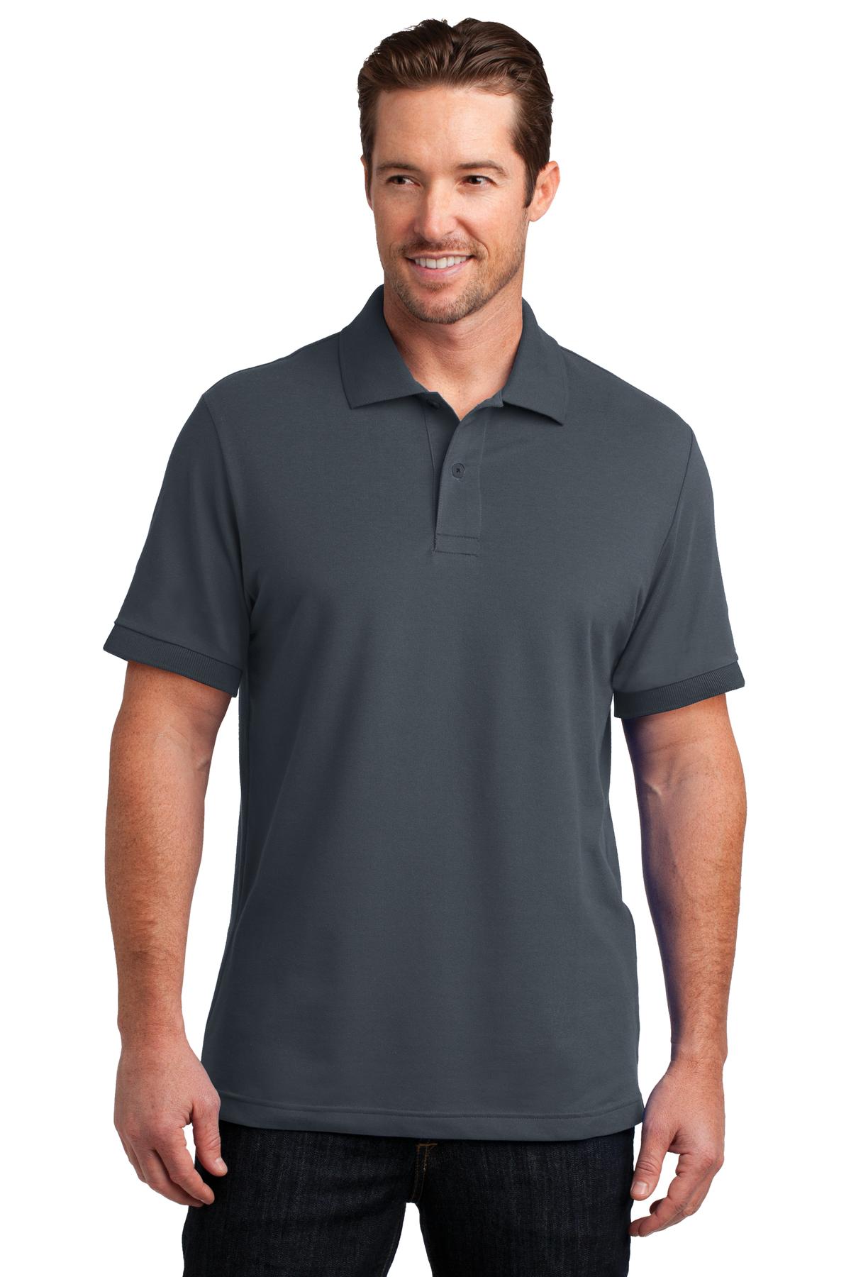  DISCONTINUED  District Made &#174;  Mens Stretch Pique Polo. DM325