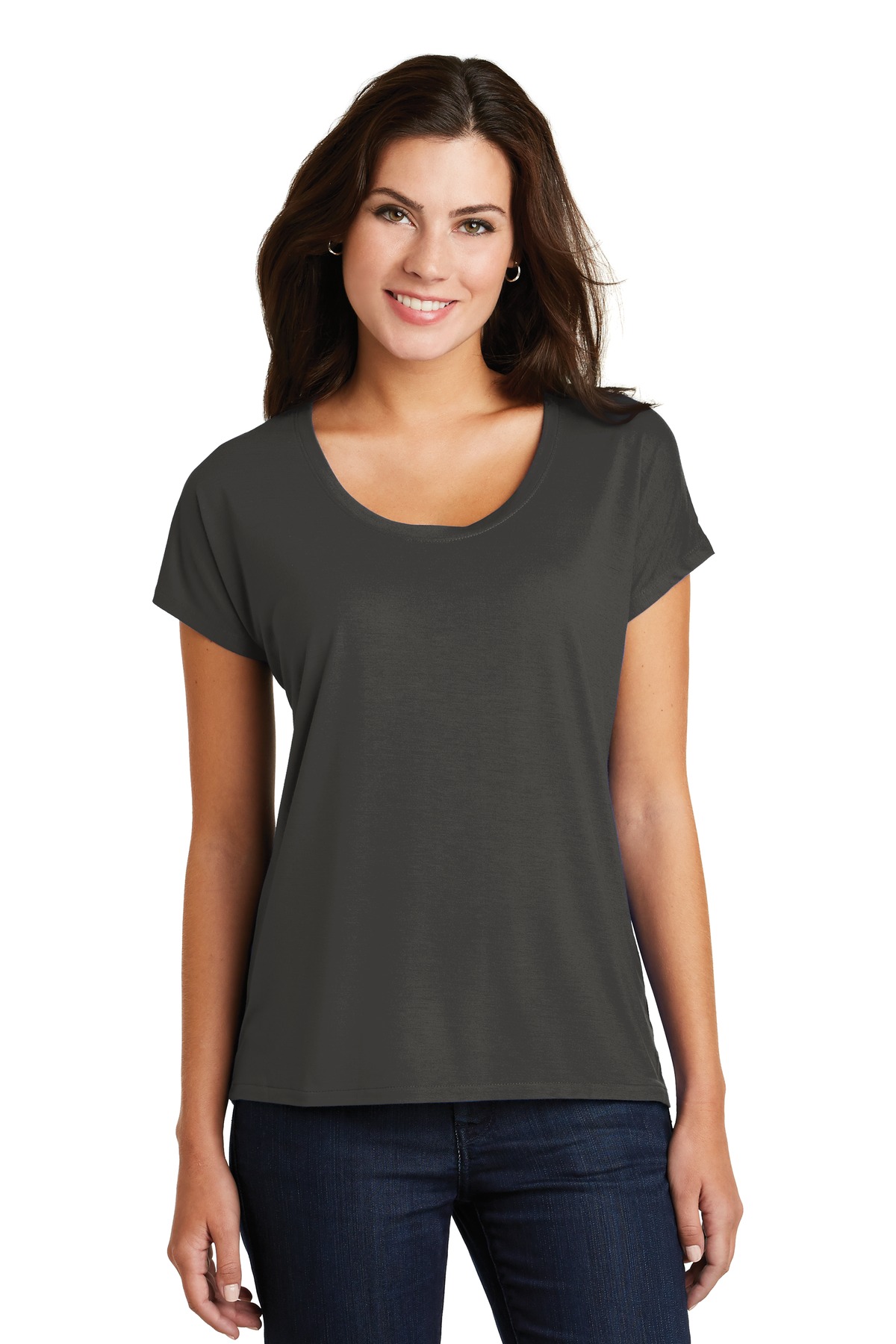  DISCONTINUED  District  &#174;  Women's Drapey Dolman Tee. DM412