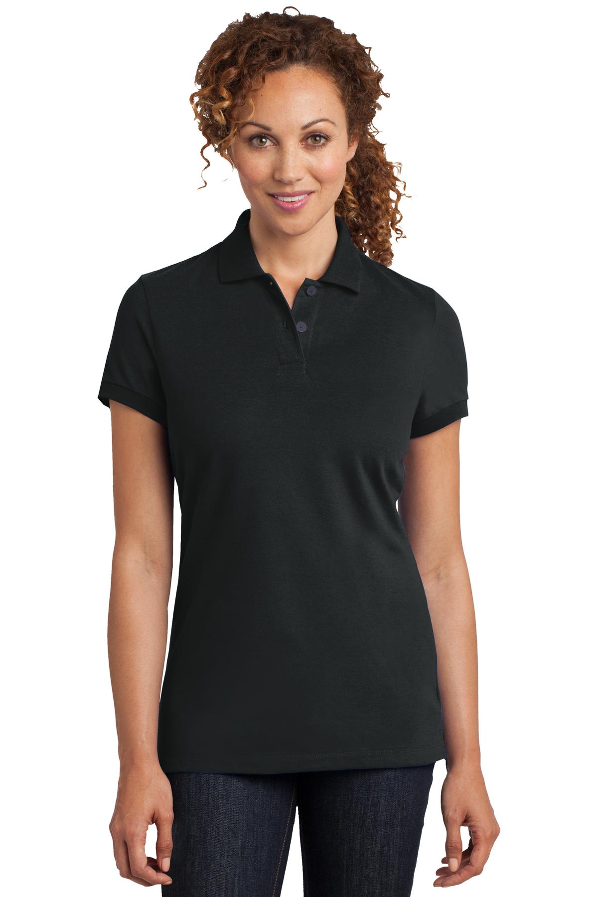  DISCONTINUED  District Made &#174;  Ladies Stretch Pique Polo. DM425