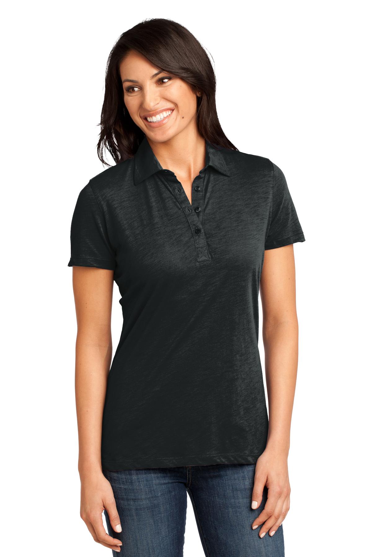  DISCONTINUED  District Made &#174;  - Ladies Slub Polo. DM450