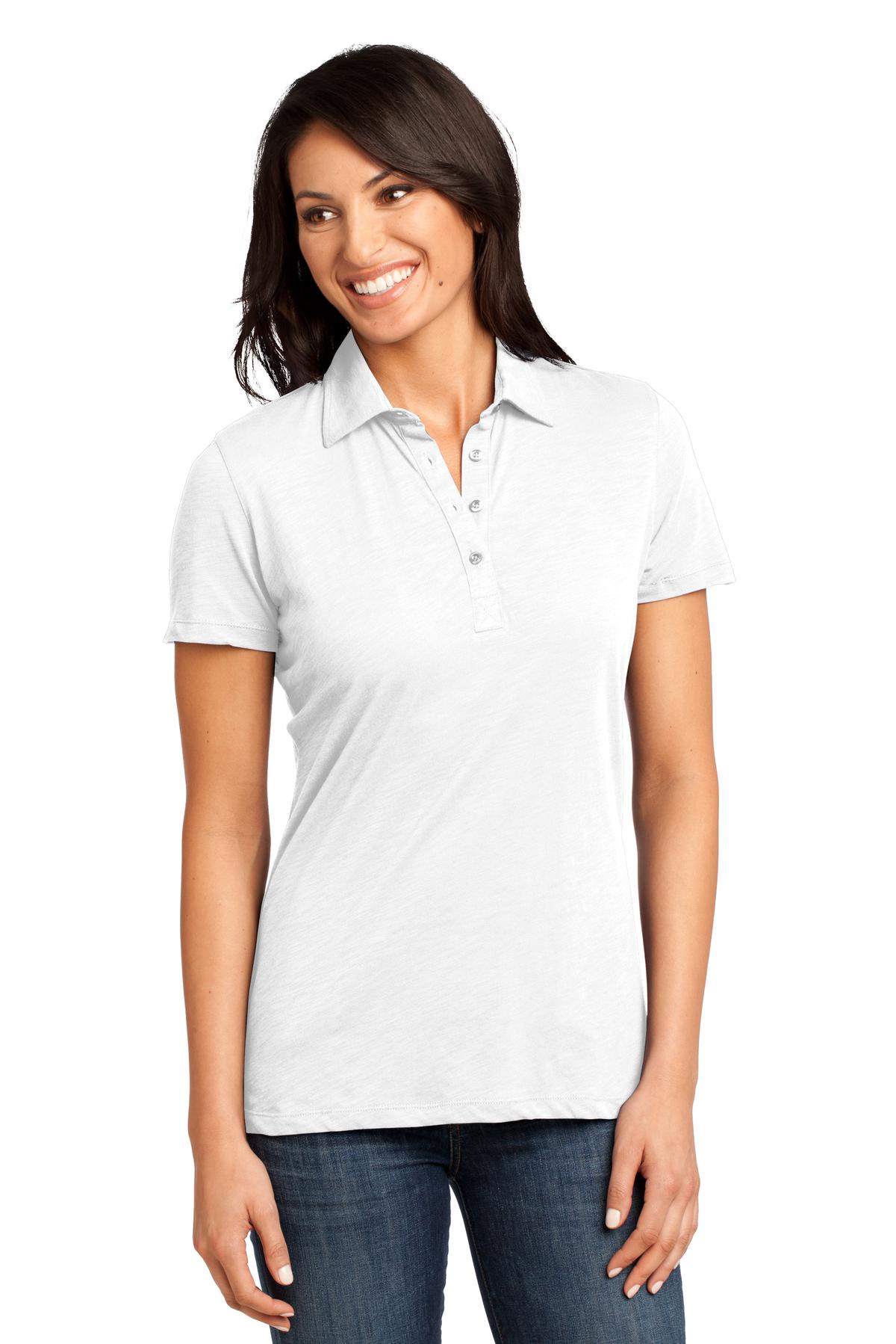  DISCONTINUED  District Made &#174;  - Ladies Slub Polo. DM450