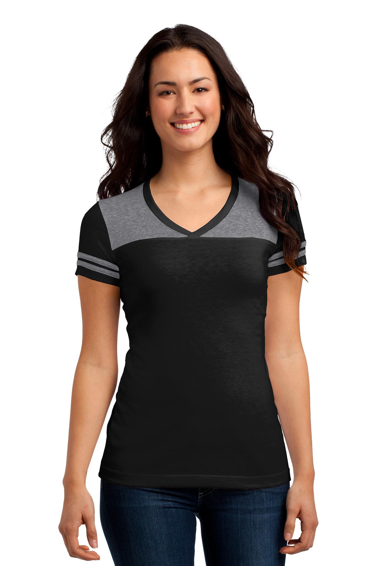  DISCONTINUED  District &#174;  Juniors Varsity V-Neck Tee. DT264