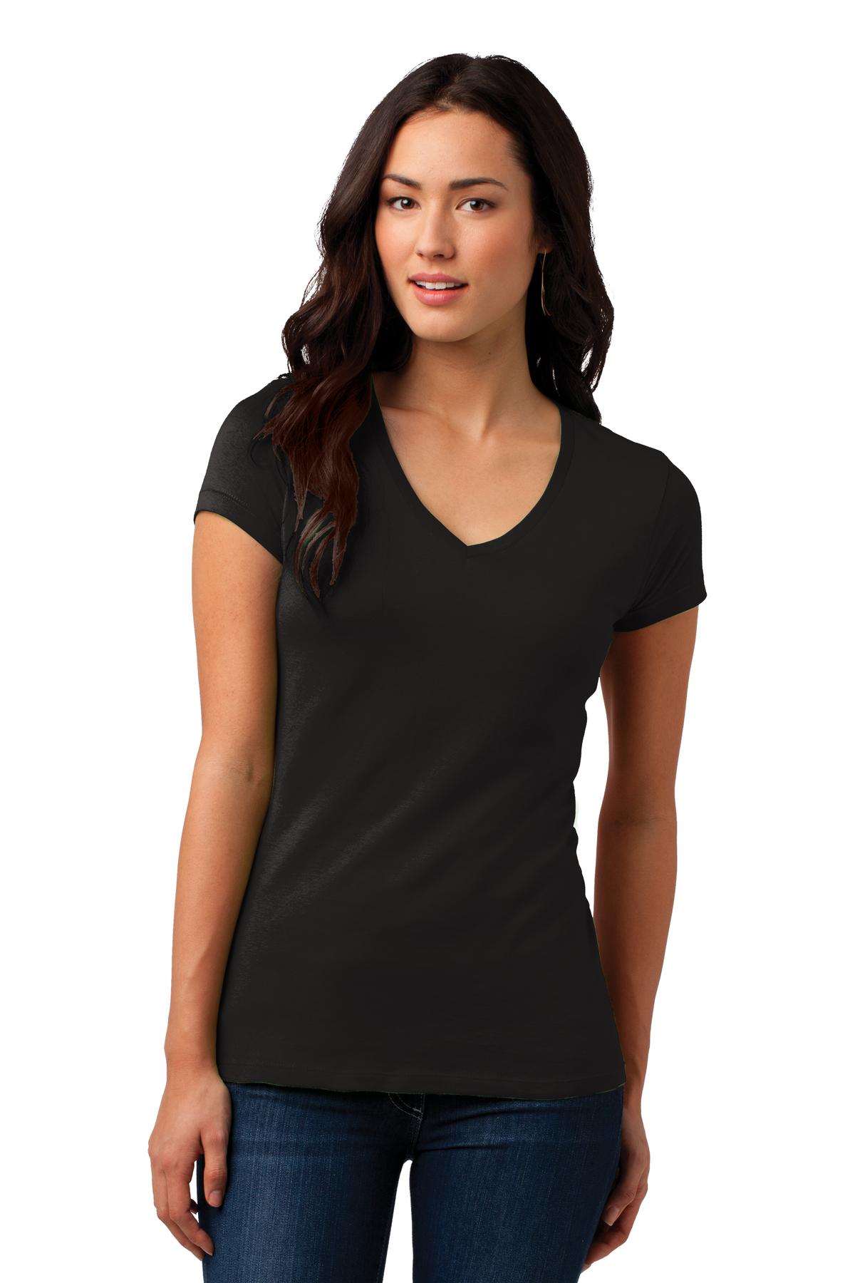  DISCONTINUED  District &#174;  Juniors Soft Wash V-Neck Tee. DT4501