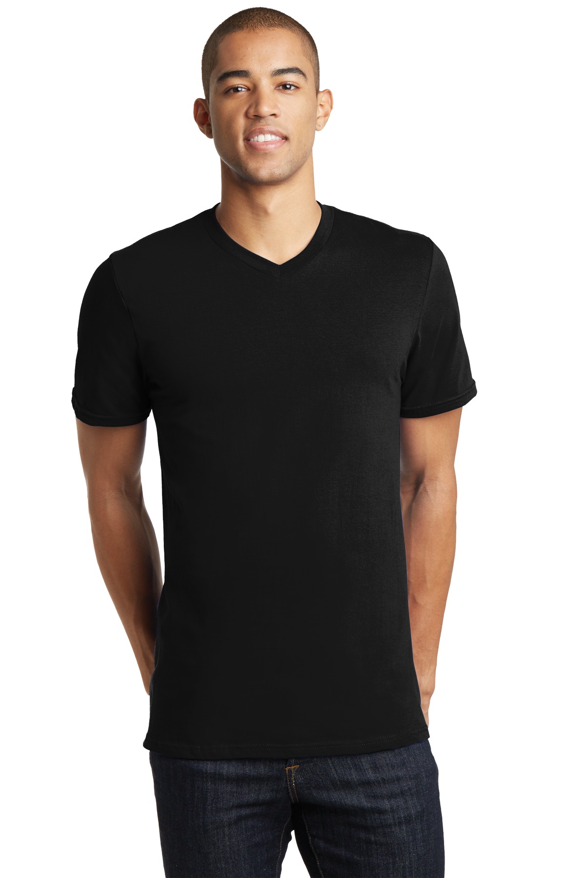  DISCONTINUED  District &#174;  - Young Mens The Concert Tee &#174;  V-Neck DT5500