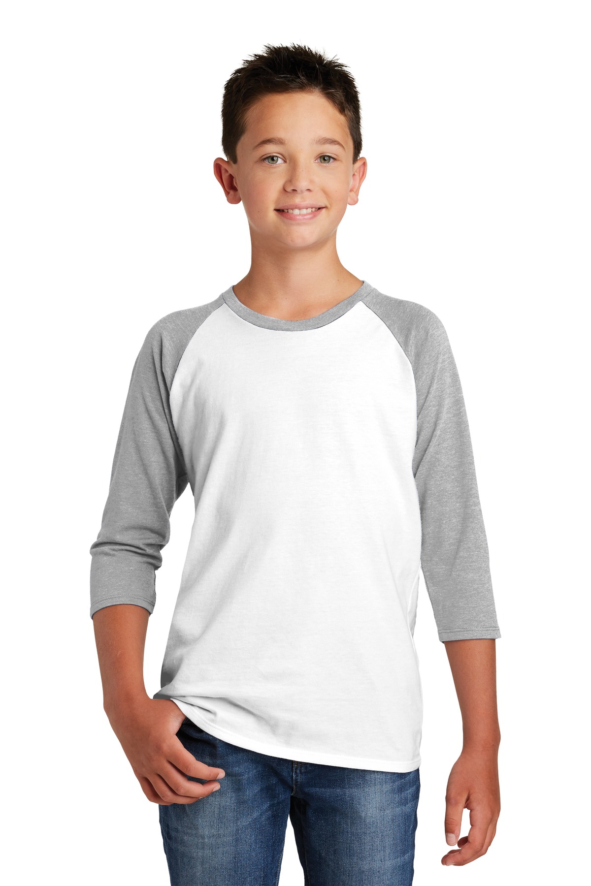  DISCONTINUED  District  &#174;  Youth Very Important Tee  &#174;  3/4-Sleeve . DT6210Y