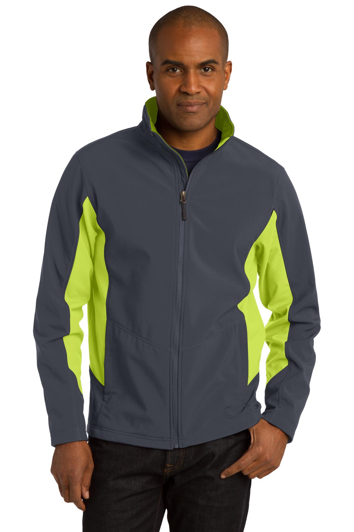  DISCONTINUED  Port Authority &#174;  Tall Core Colorblock Soft Shell Jacket. TLJ318