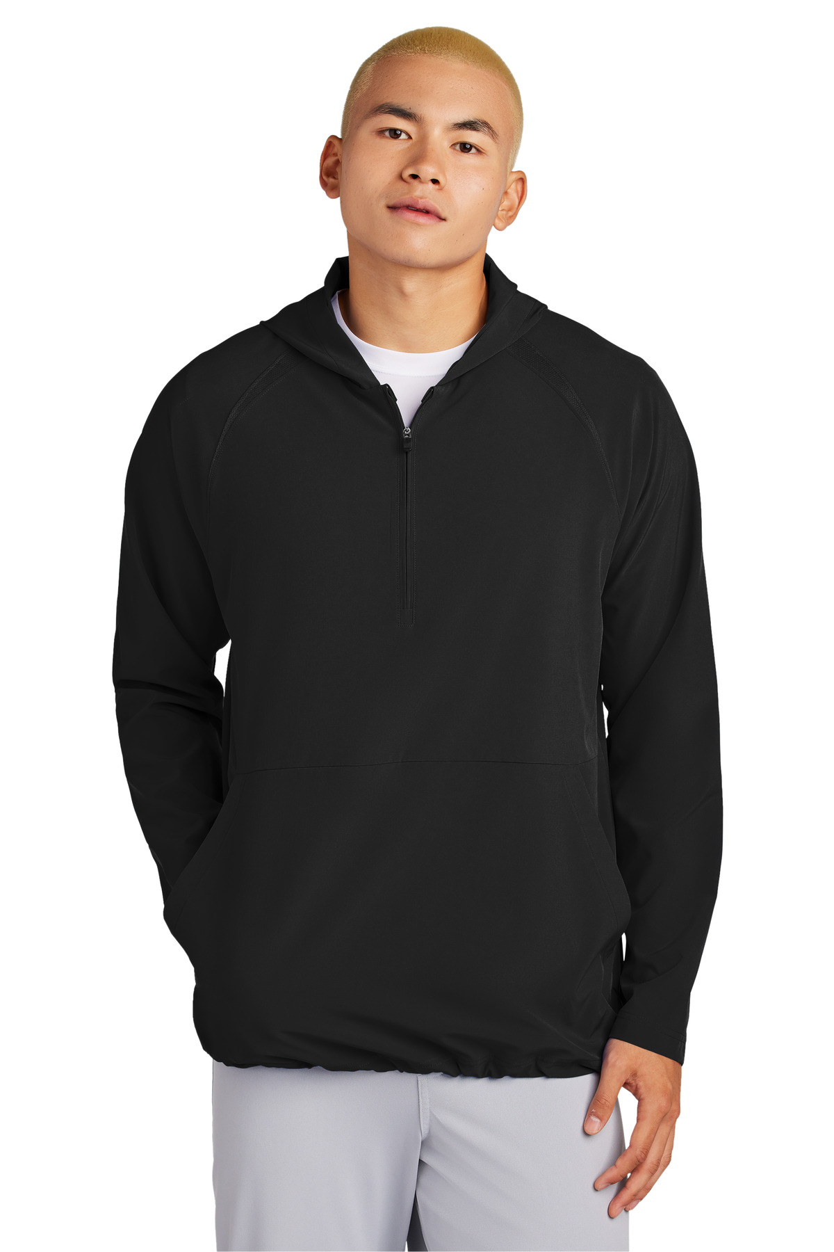Sport-Tek &#174;  Repeat 1/2-Zip Long Sleeve Hooded Jacket JST488