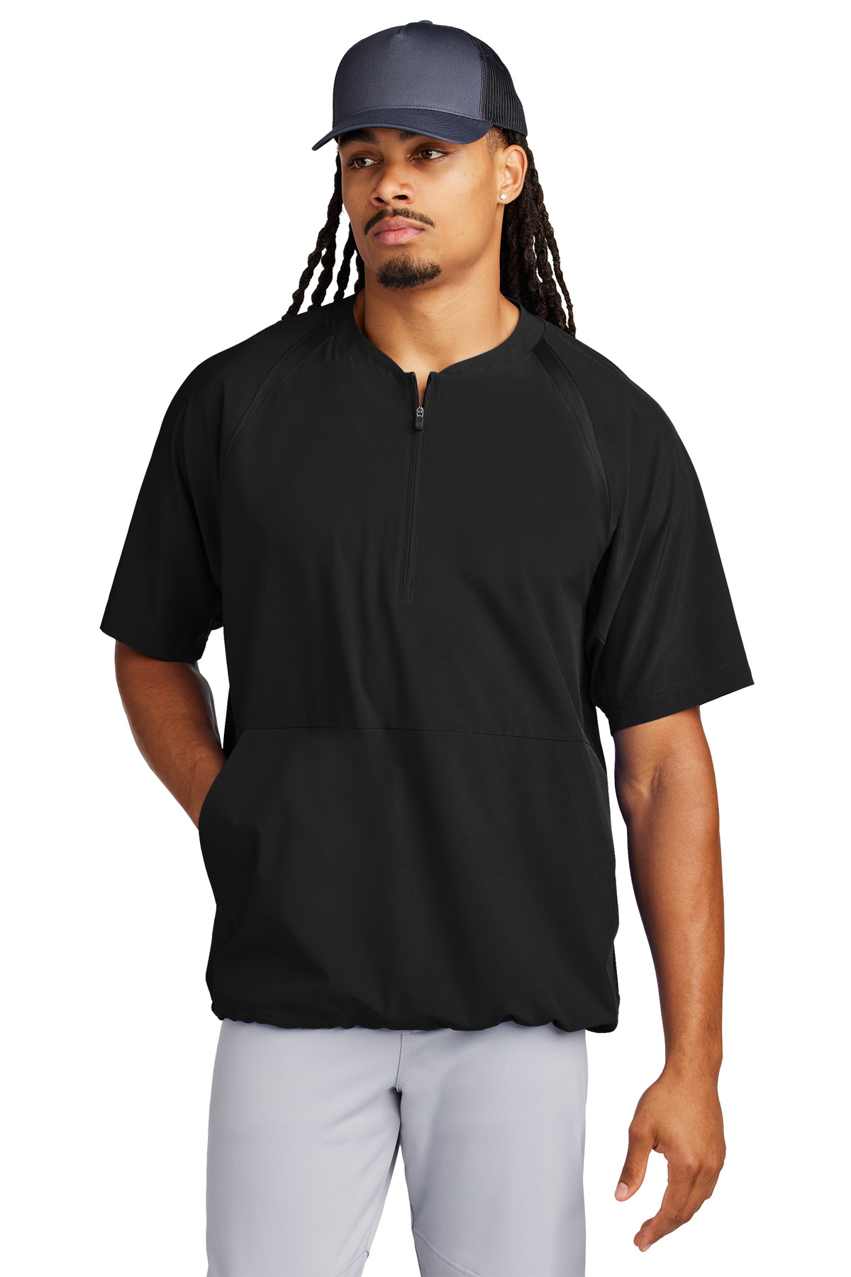 Sport-Tek &#174;  Repeat 1/2-Zip Short Sleeve Jacket JST489