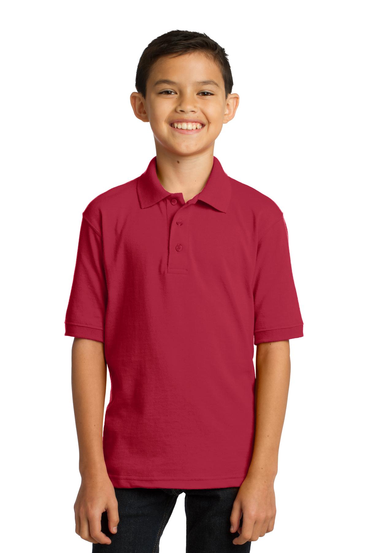 Port & Co &#153;  Youth Core Blend Jersey Knit Polo. KP55Y