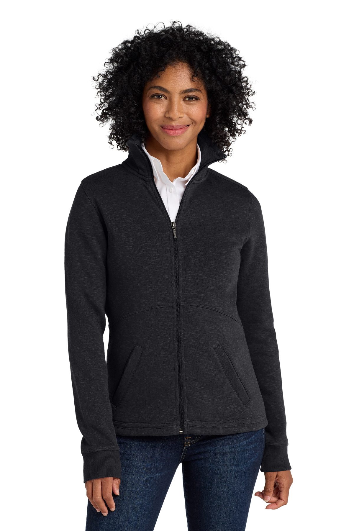 Port Authority &#174;  Women's Slub Fleece Full-Zip Jacket. L293
