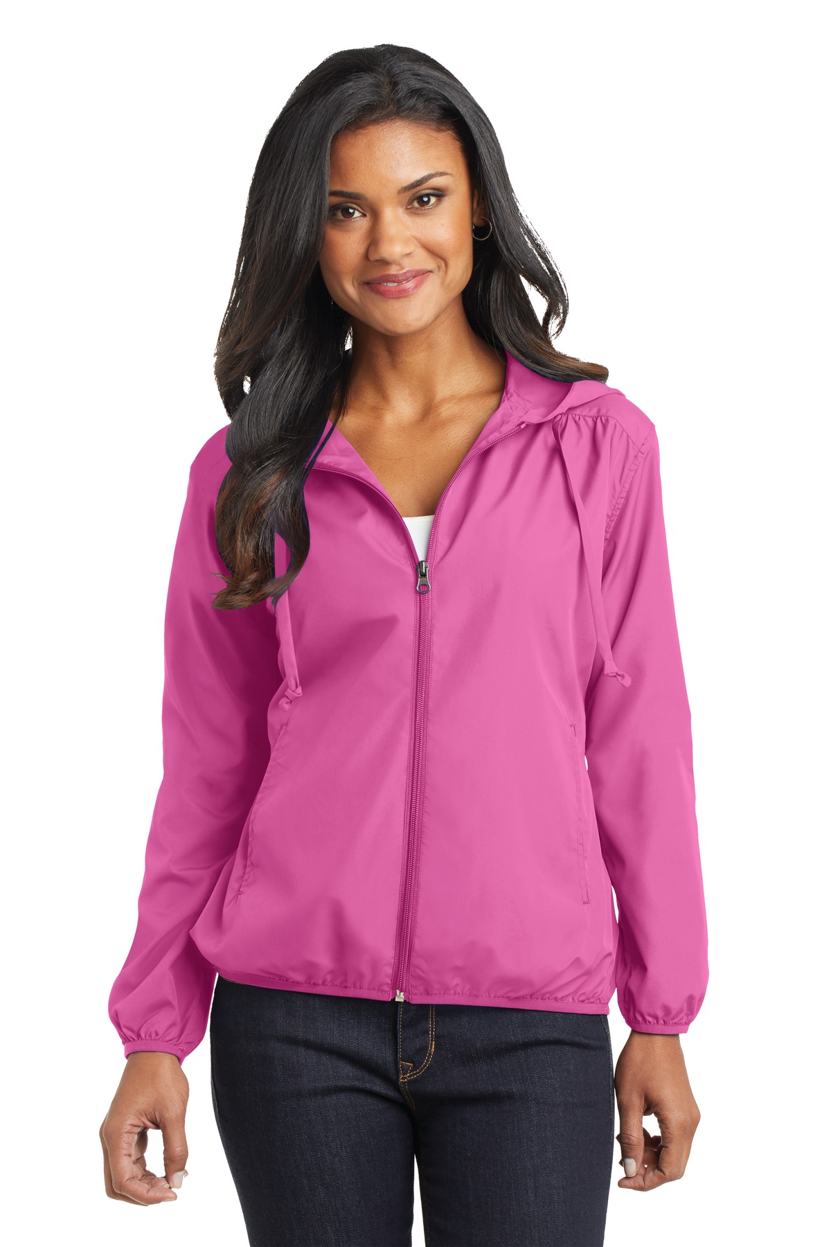  DISCONTINUED  Port Authority &reg;  Ladies Hooded Essential Jacket. L305